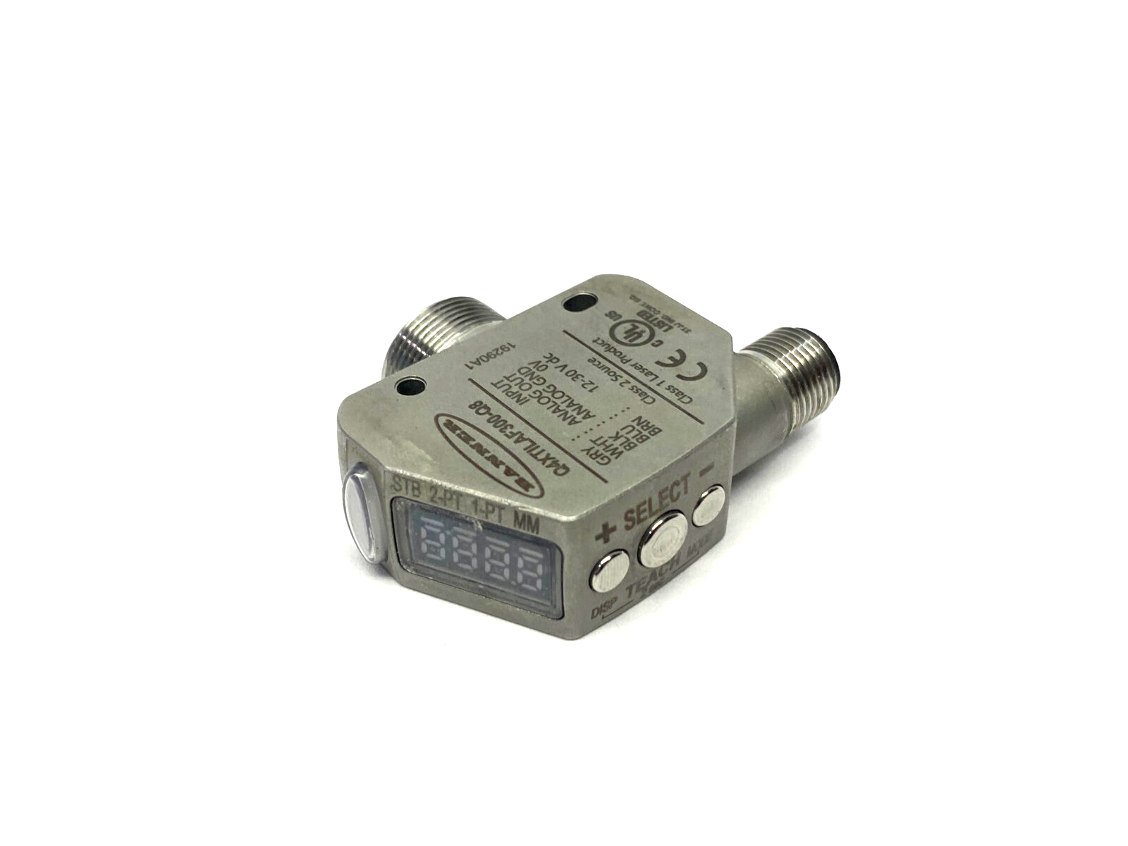 Banner Q4XTILAF300-Q8 Stainless Steel Analog CMOS Laser Sensor 94797 - Maverick Industrial Sales