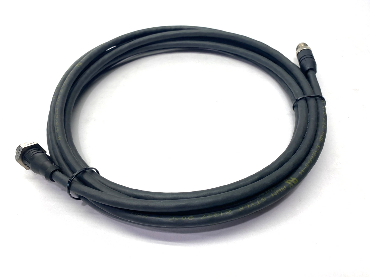 | Lumberg Automation RSTS 8X-RKHS 8X-478/5M Ethernet Cable M12 8-Pin M/F 5m - New – Open box - Maverick Industrial Sales