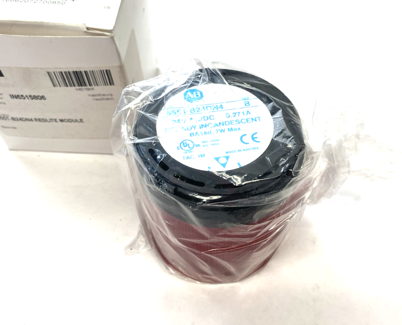 Allen Bradley 855T-B24DN4 Ser. B Steady Red Incandescent Stack Light 70mm 24V - Maverick Industrial Sales