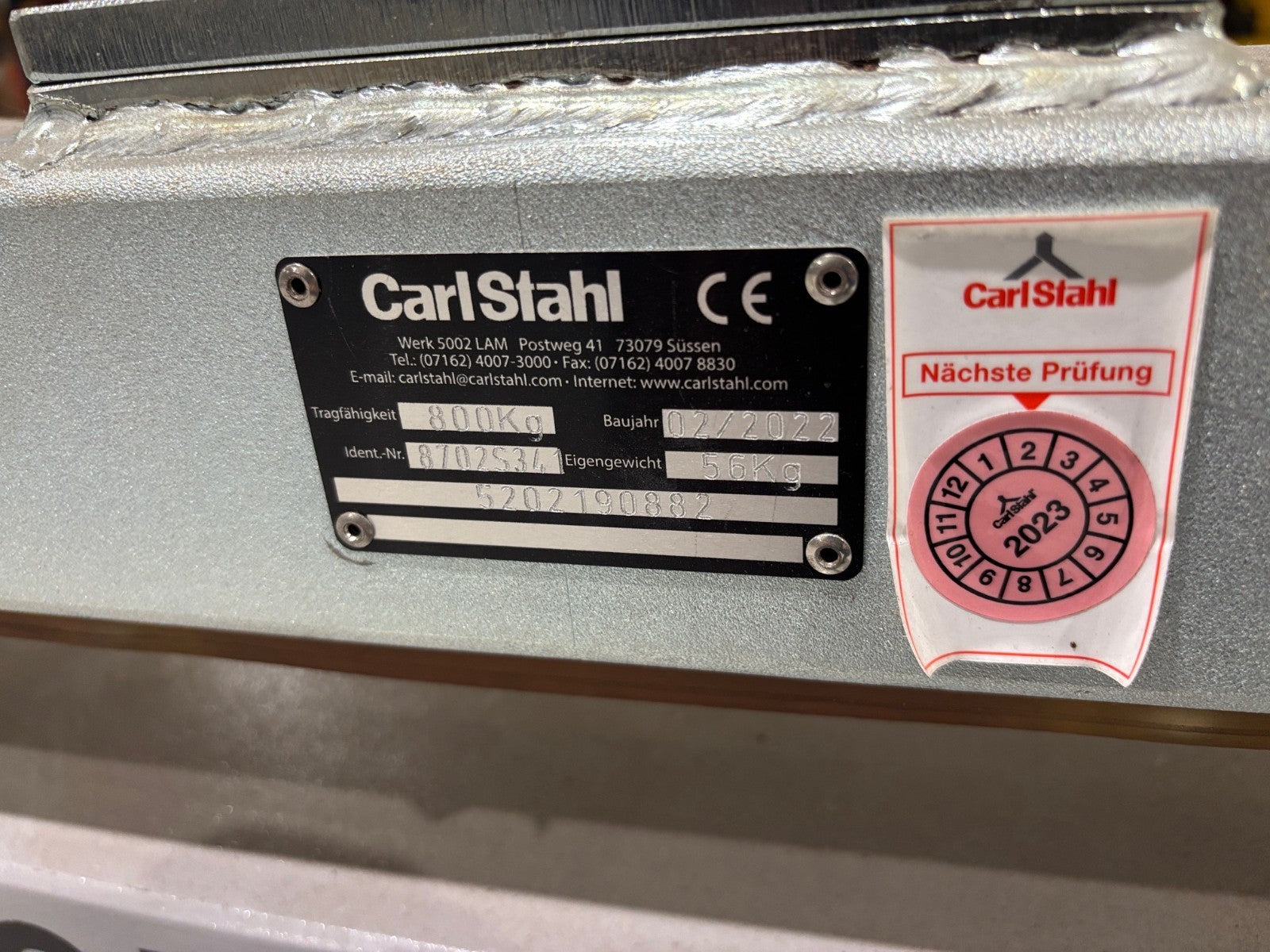 Rigging Adjustable Spreader Bar | Carl Stahl 8702S34 800Kg Adjustable Lifting Spreader Bar and Storage Cradle - Used - Maverick Industrial Sales