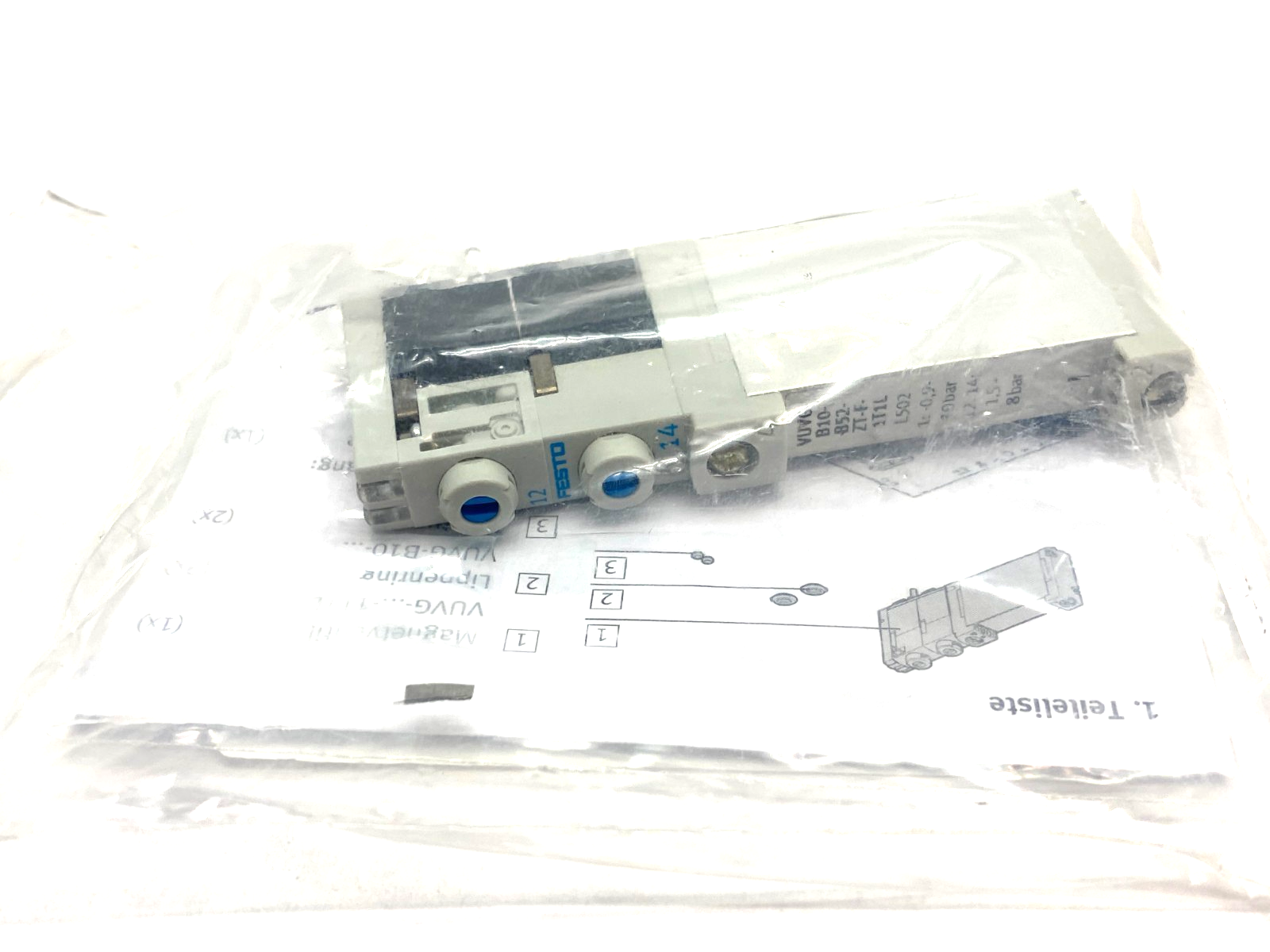 Festo VUVG-B10-B52-ZT-F-1T1L Solenoid Valve 5/2 Bistable 573418 - Maverick Industrial Sales