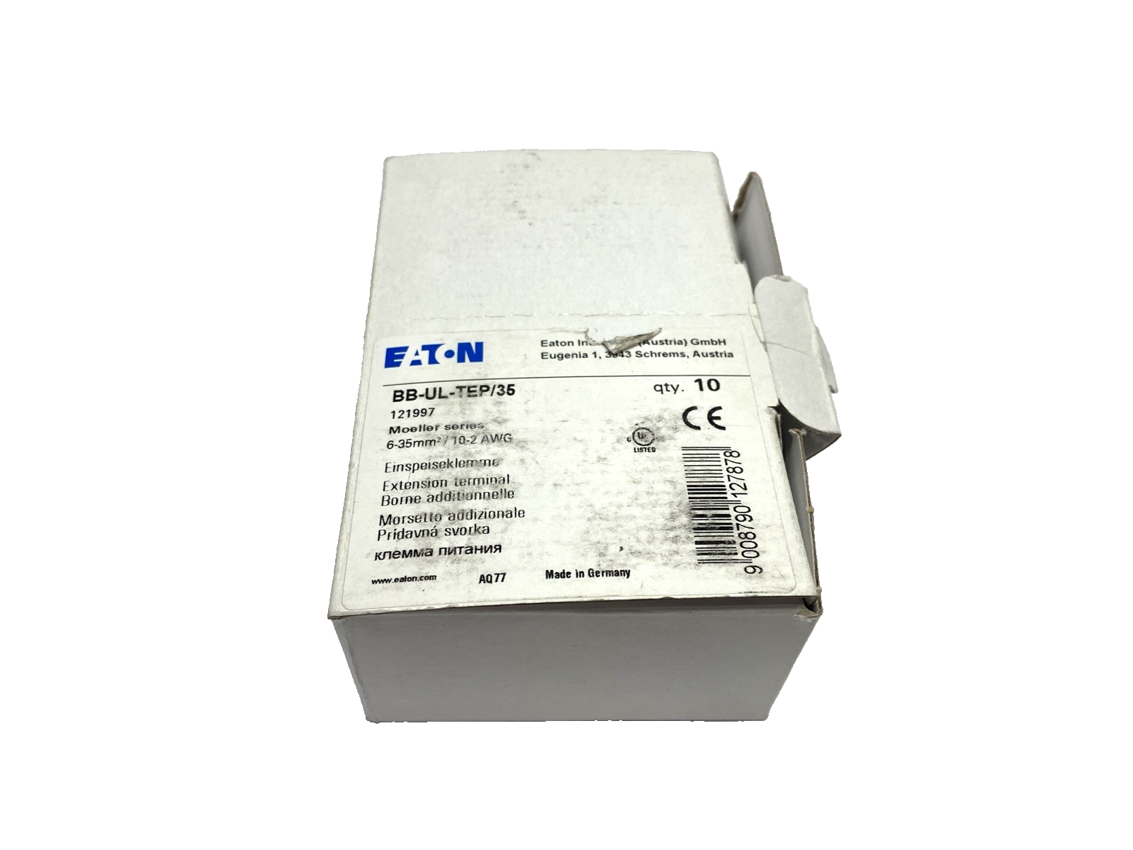 Eaton BB-UL-TEP/35 FAZ Bus Bar Connector, Extension Terminal, #14-2 AWG 10-PACK - Maverick Industrial Sales