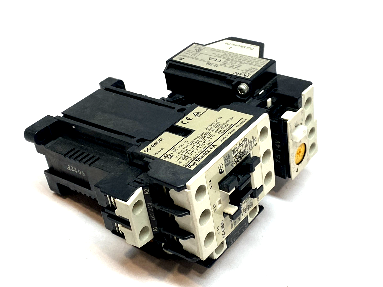 SC-E05/G | Fuji Electric Contactor w/ TK-E02 Overload - 3-Phase Motor Starter - Used - Maverick Industrial Sales