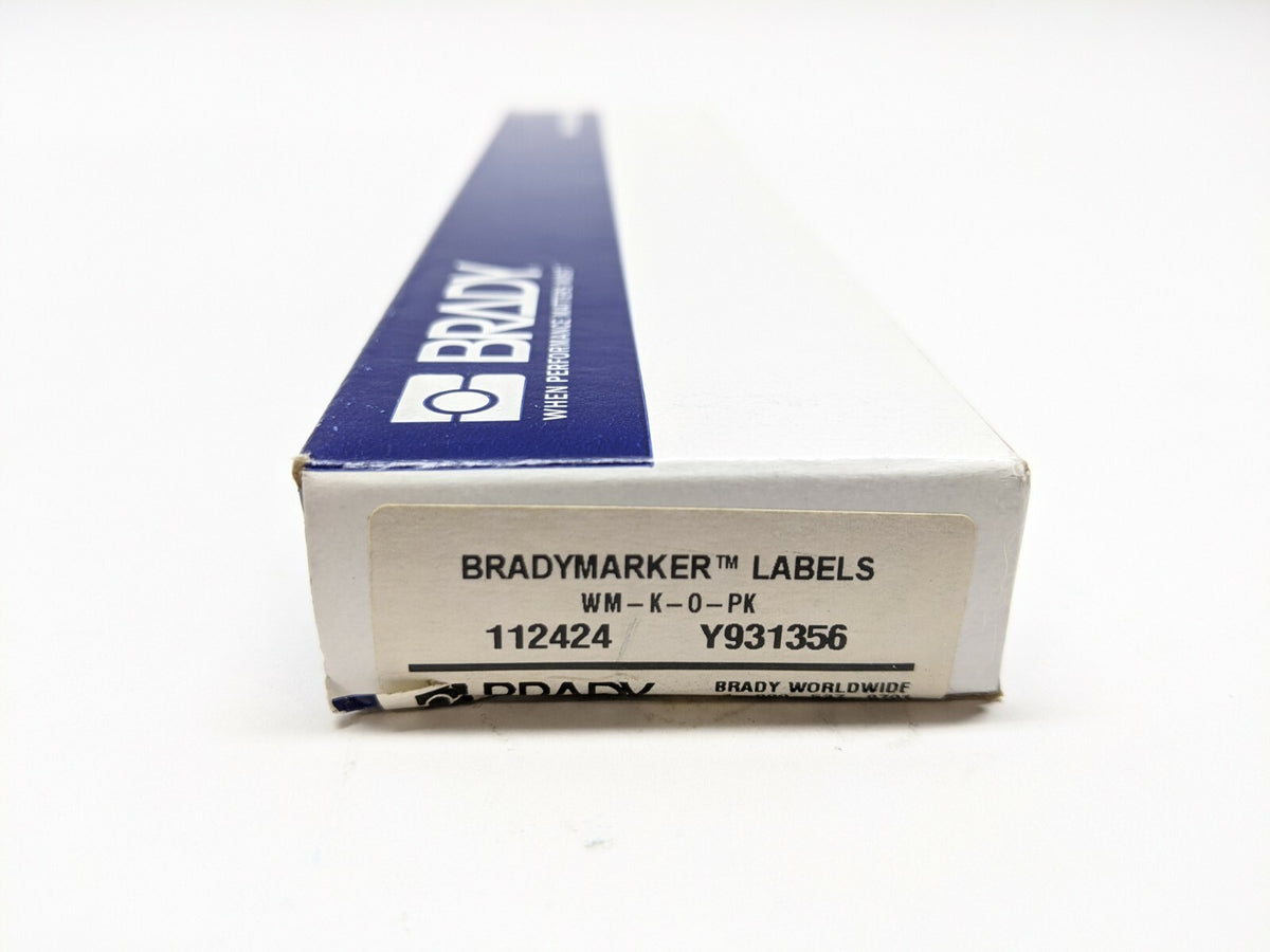 WM-K-O-PK 112424 | Brady WM-K-O-PK Vinyl Cloth Wire Marker 112424 LOT OF 25 Sheets - New – Open box - Maverick Industrial Sales