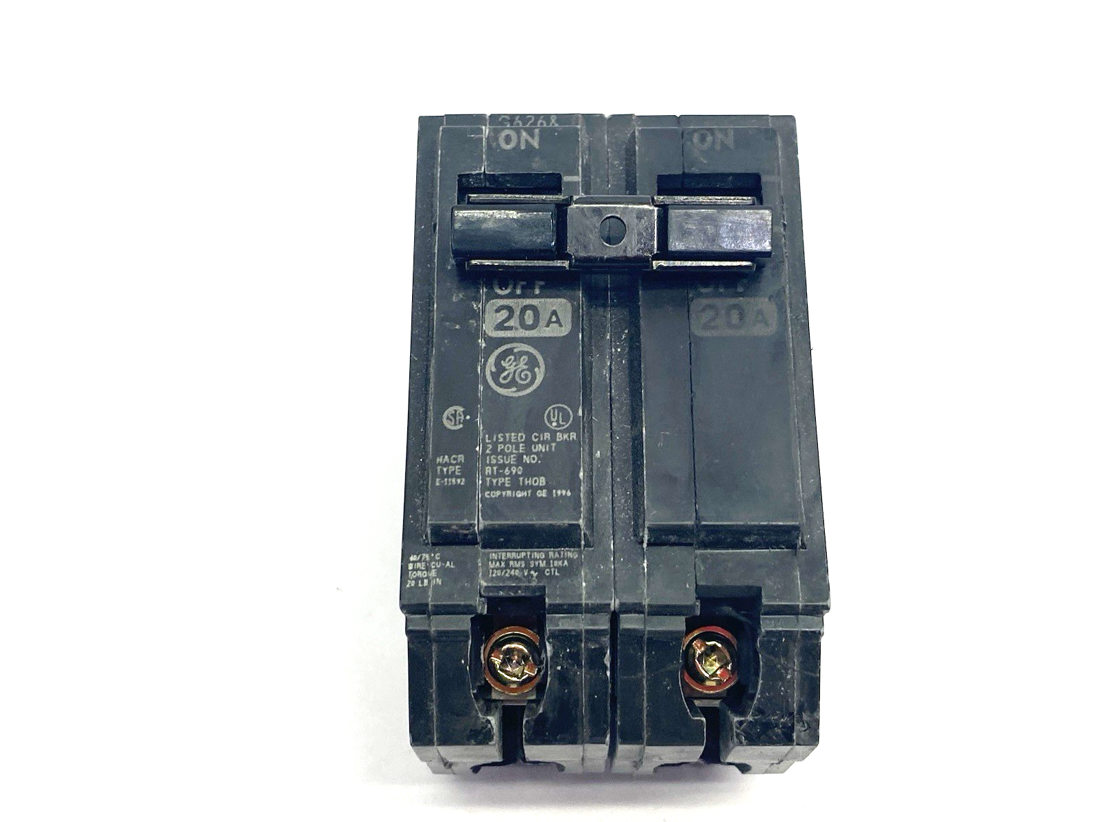 General Electric RT-690 20A Circuit Breaker 2-Pole Type THQB, HACR - Maverick Industrial Sales