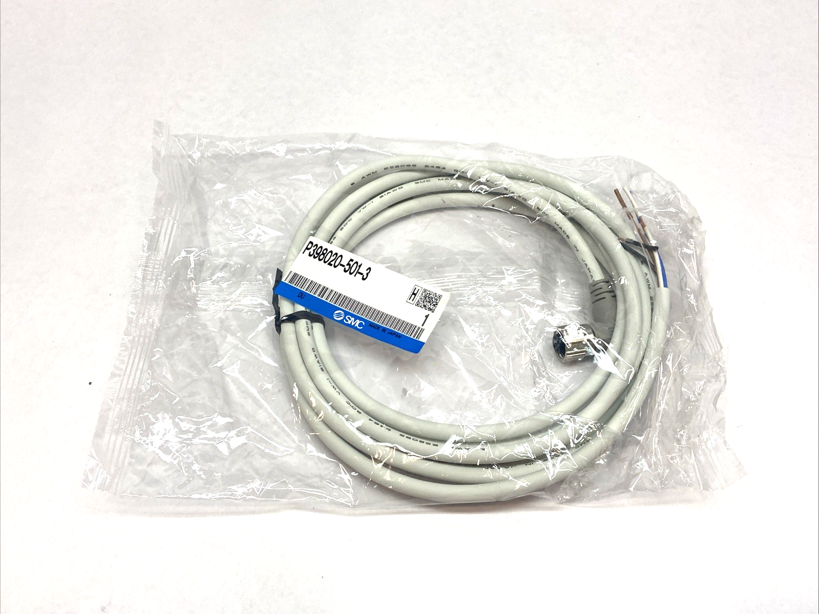 SMC P398020-501-3 Power Cable ITV Regulator Right Angle 3m Cord - Maverick Industrial Sales
