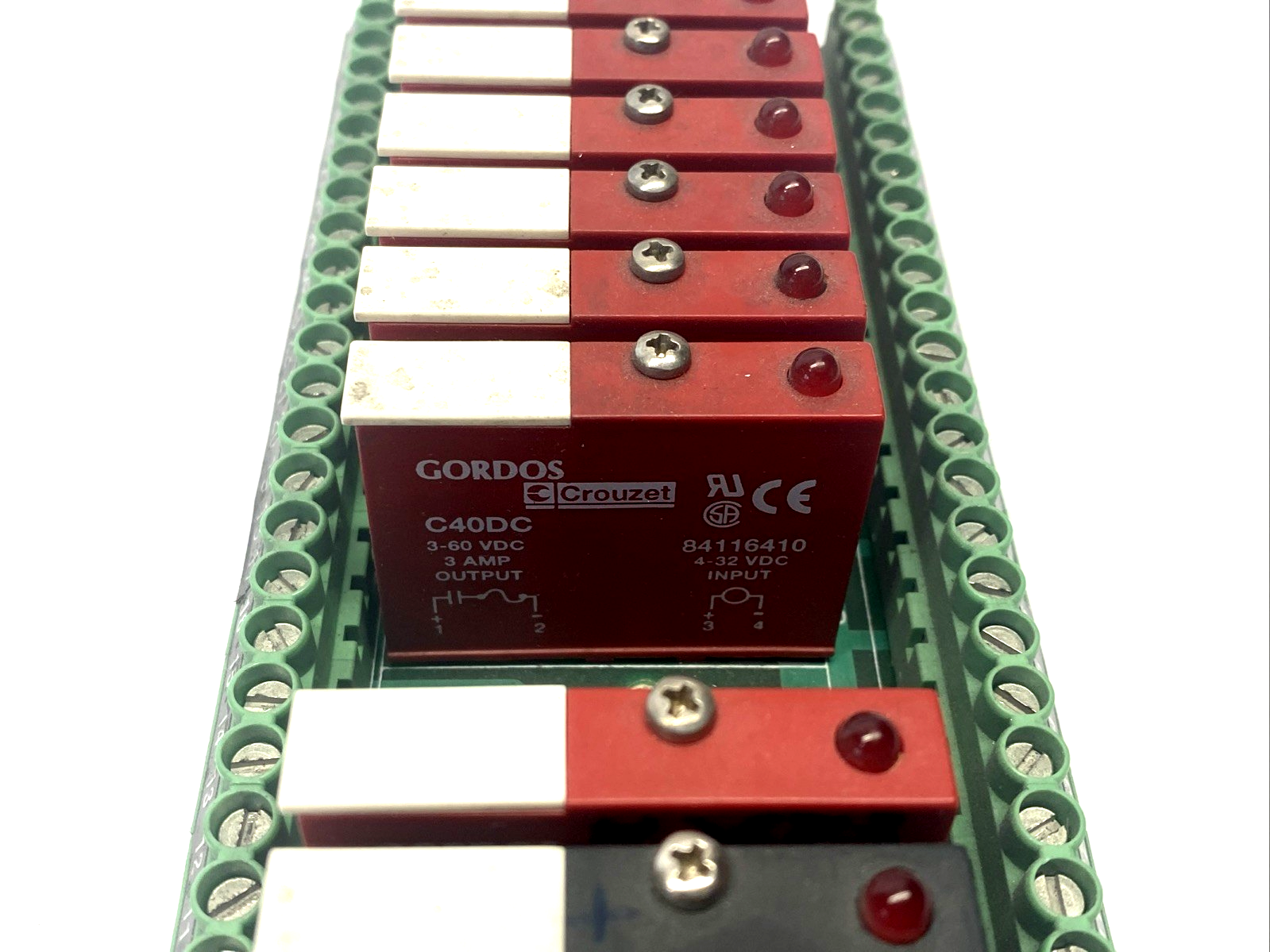 Crouzet PB-16C4-T I/O Module Board 57-461 Rev B w/ Modules C40AC & C40DC - Maverick Industrial Sales