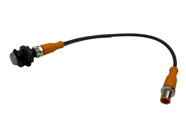 Banner S18LGRXPQ Barrel-Mount Indicator EZ-Light 10-30VDC w/ ifm EVC892 Cable - Maverick Industrial Sales