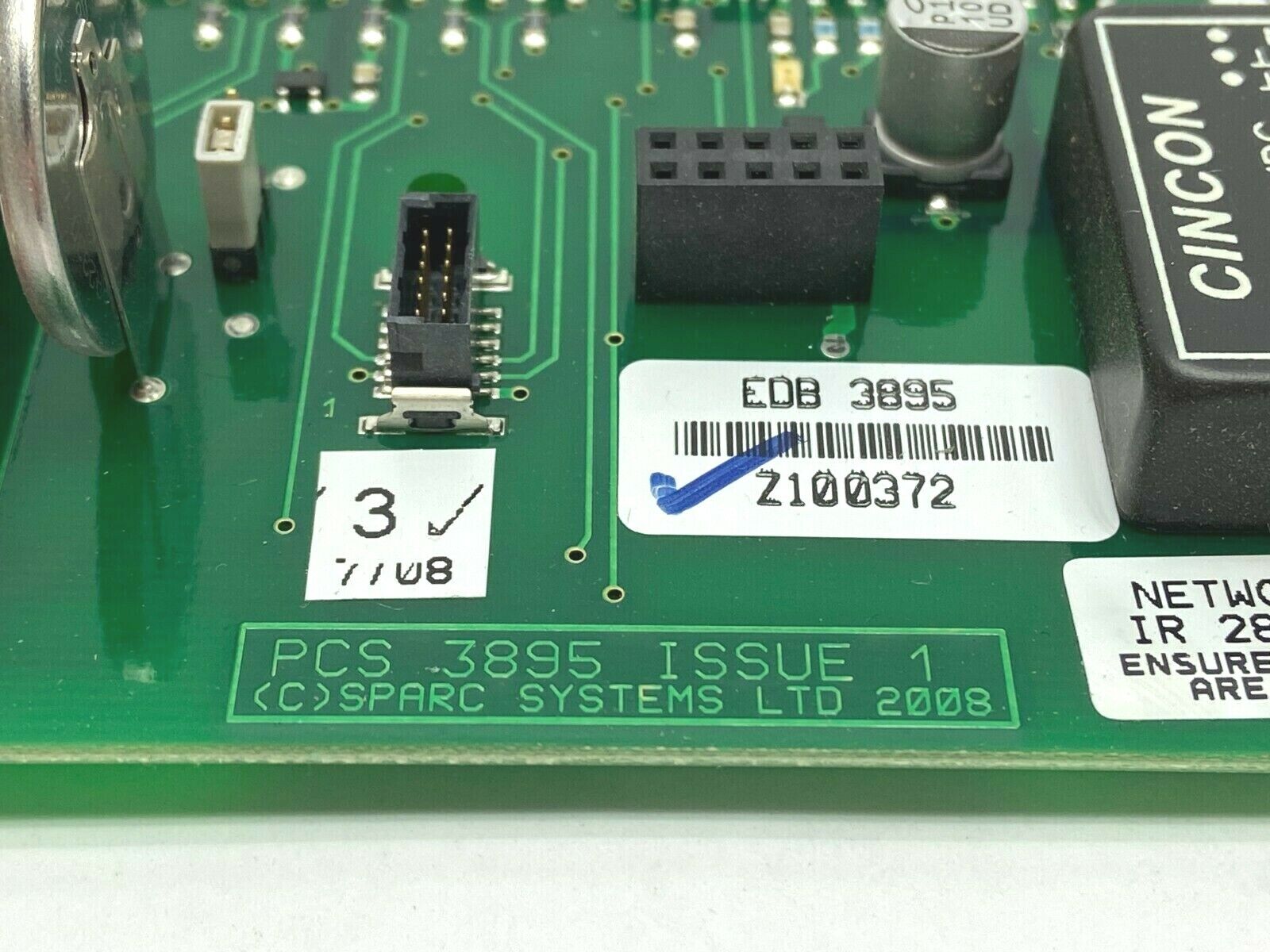 PCS3895,IR 28282 | Sparc Systems PCS 3895 IR 28282 Automated Counter Network Card PCB - Used - Maverick Industrial Sales