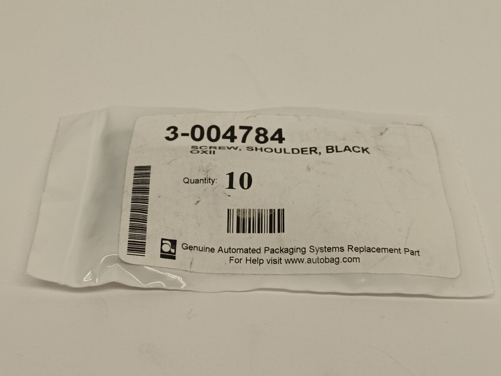 Automated Packaging Systems 3-004784 Black Shoulder Screw PKG OF 10 - Maverick Industrial Sales
