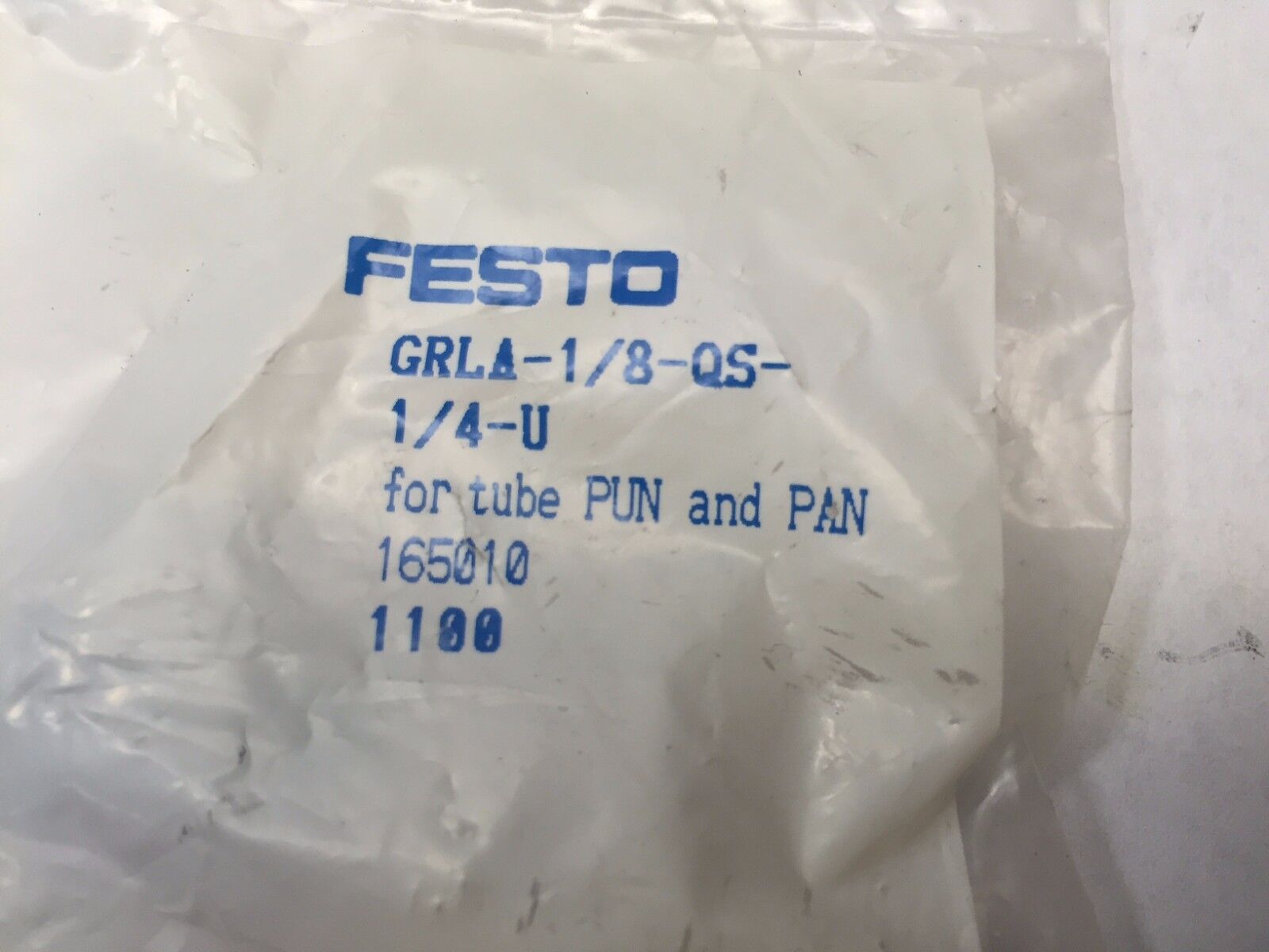 Festo GRLA-1/8-QS-1/4-U One-Way Flow Control Valve 165010 - Maverick Industrial Sales