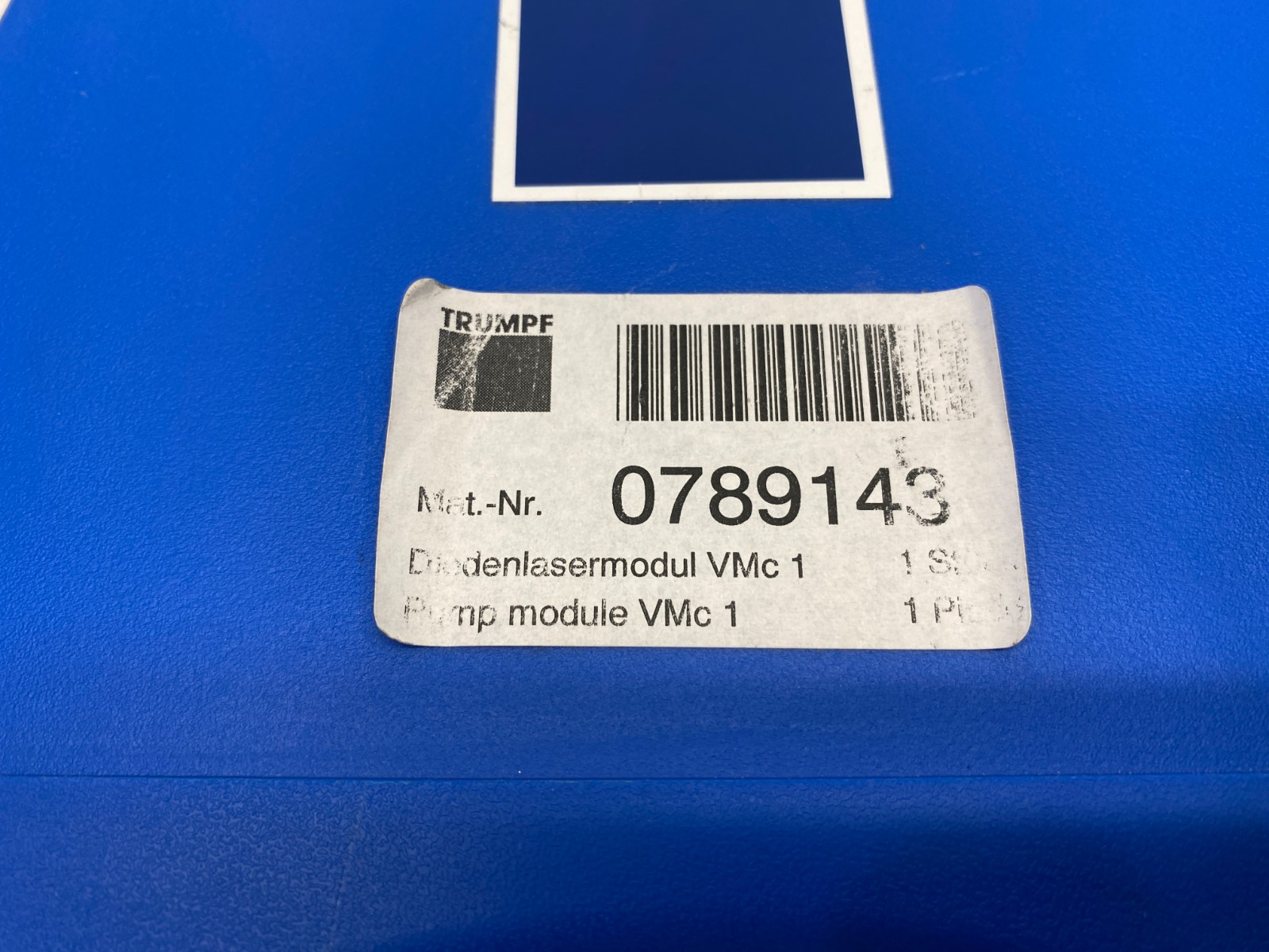 0789143 | Trumpf Diode Pump Module VMC 1 - New – Open box - Maverick Industrial Sales