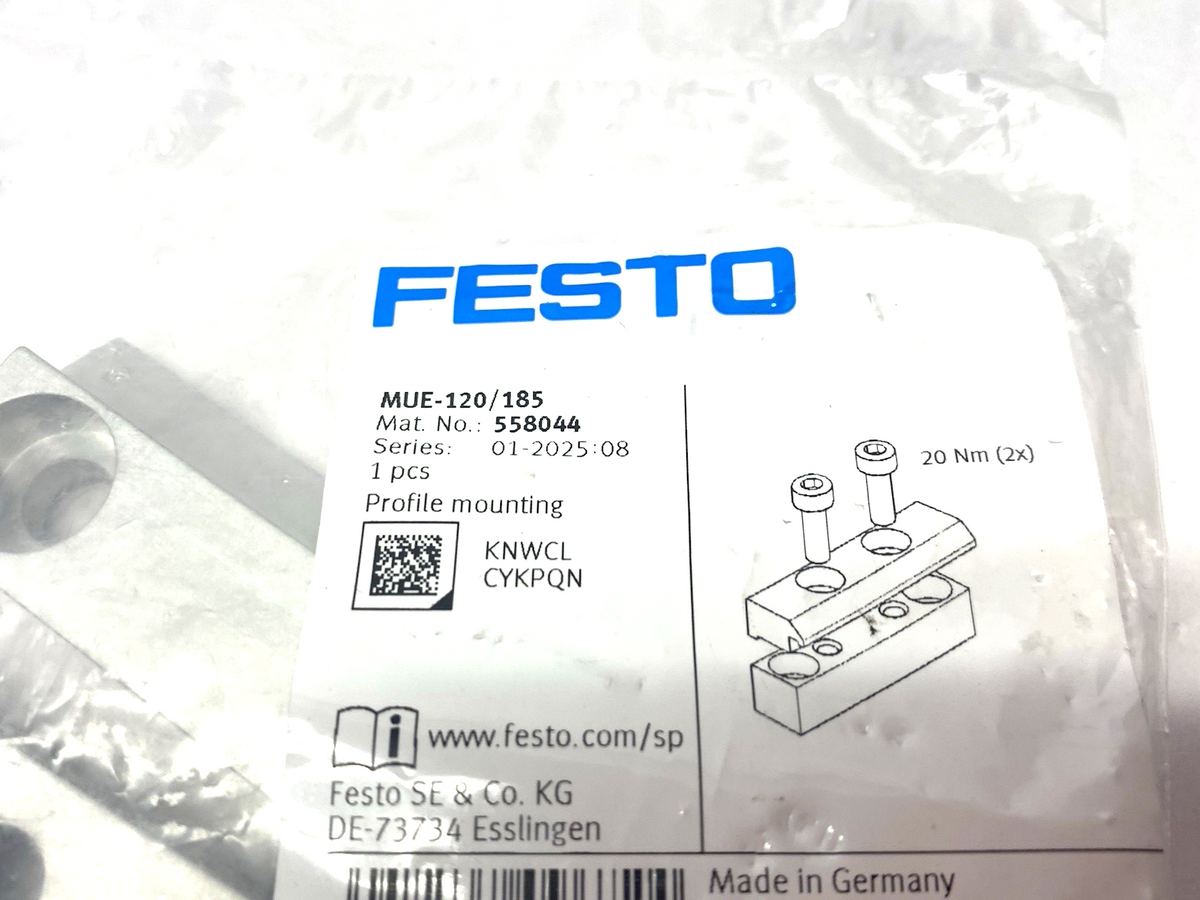 MUE-120/185 | Festo Profile Mounting 558044 - New - Maverick Industrial Sales