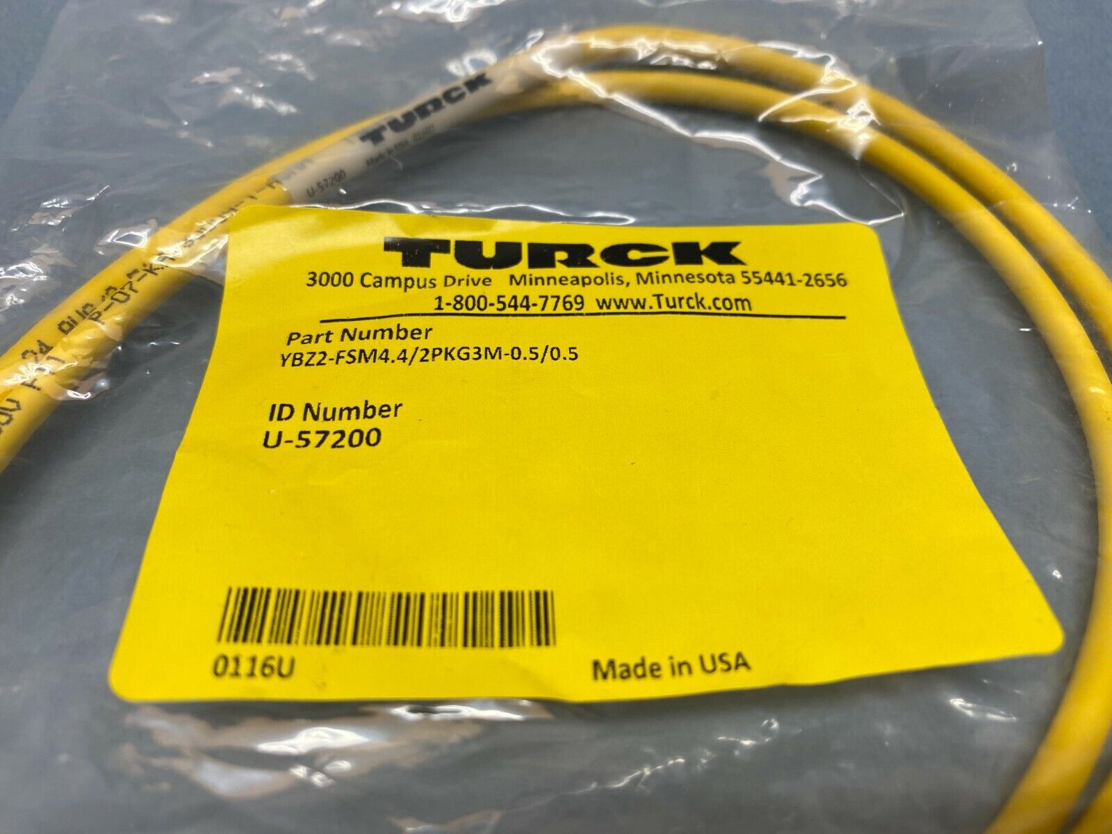 Turck YBZ2-FSM4.4/2PKG3M-0.5/0.5 Splitter M12 Eurofast to M8 Picofast - Maverick Industrial Sales