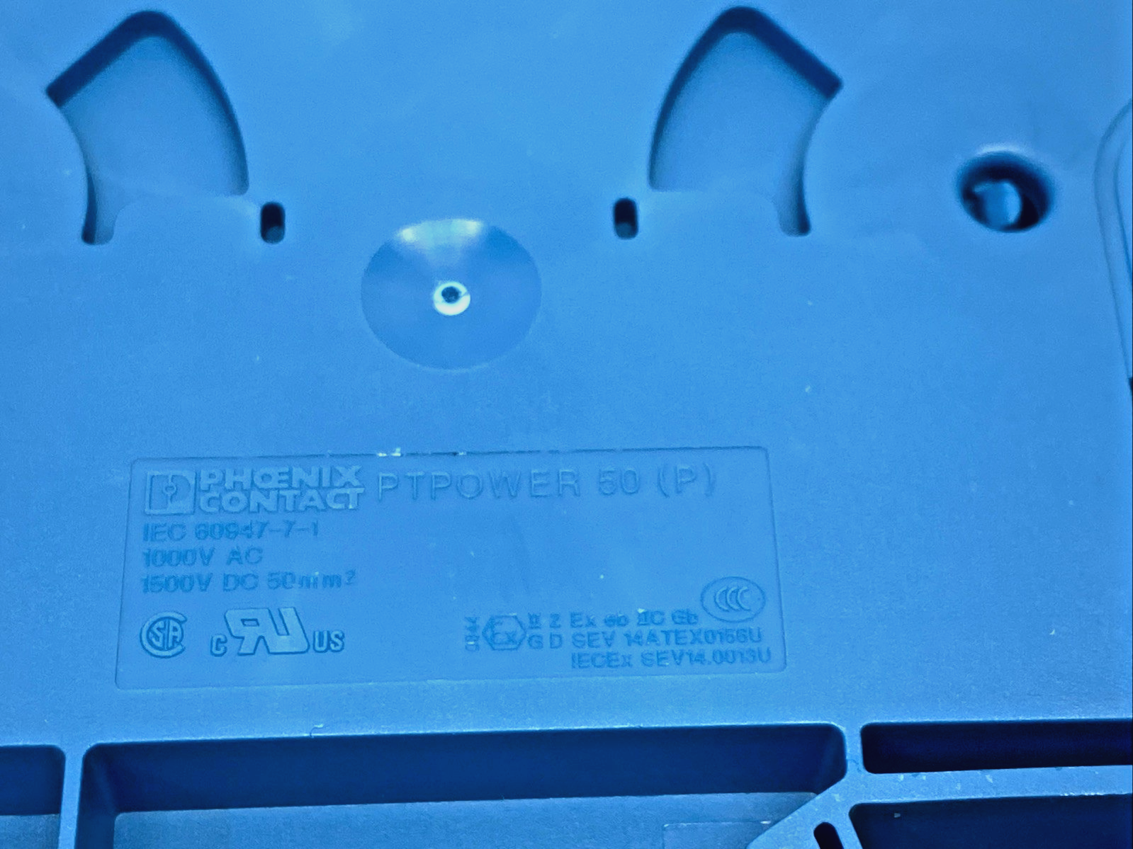 Phoenix Contact PTPOWER 50 P BU High-Current Terminal Block, Blue, 3260066 - Maverick Industrial Sales