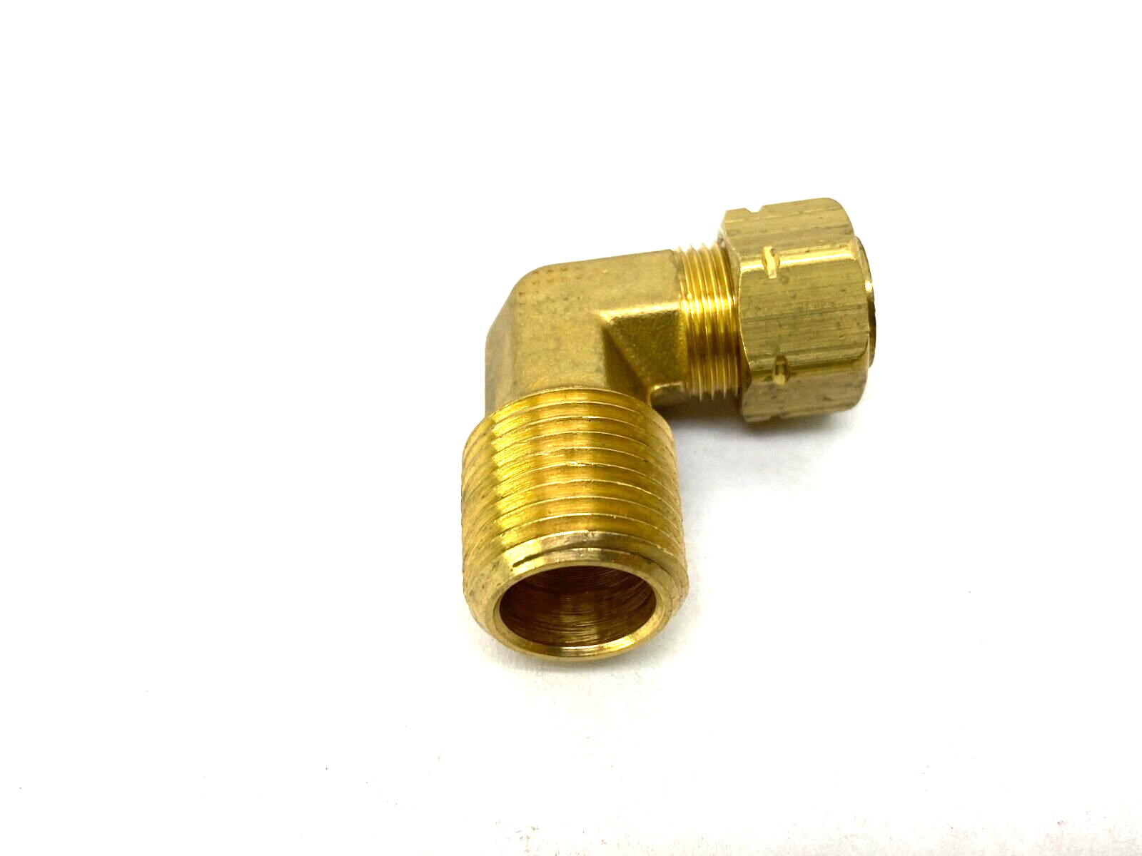 Parker 8MSEL8N-B Brass A-LOK Compression Elbow Fitting, 1/2" Tube OD, 1/2" NPT - Maverick Industrial Sales