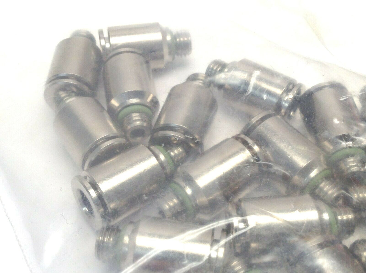 No p/n | Festo Push-To-Connect Pneumatic Fittings Stainless Steel 6mm OD Tube LOT OF 20 - New – Open box - Maverick Industrial Sales
