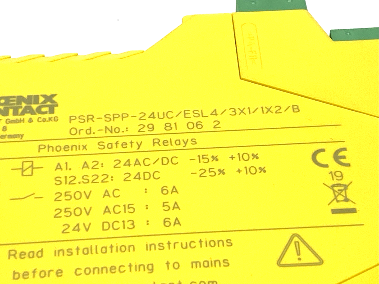 Phoenix Contact PSR-SPP-24UC/ESL4/3X1/1X2/B Safety Relays 2981062 - Maverick Industrial Sales