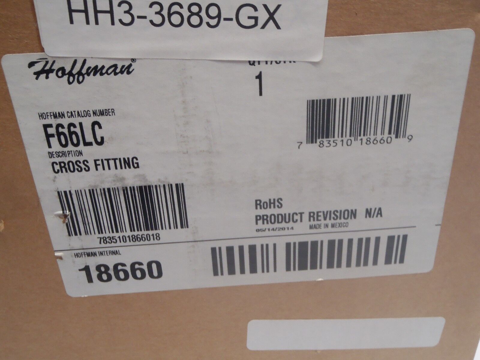 Hoffman F66LC Cross Wireway Fitting 18660 - Maverick Industrial Sales