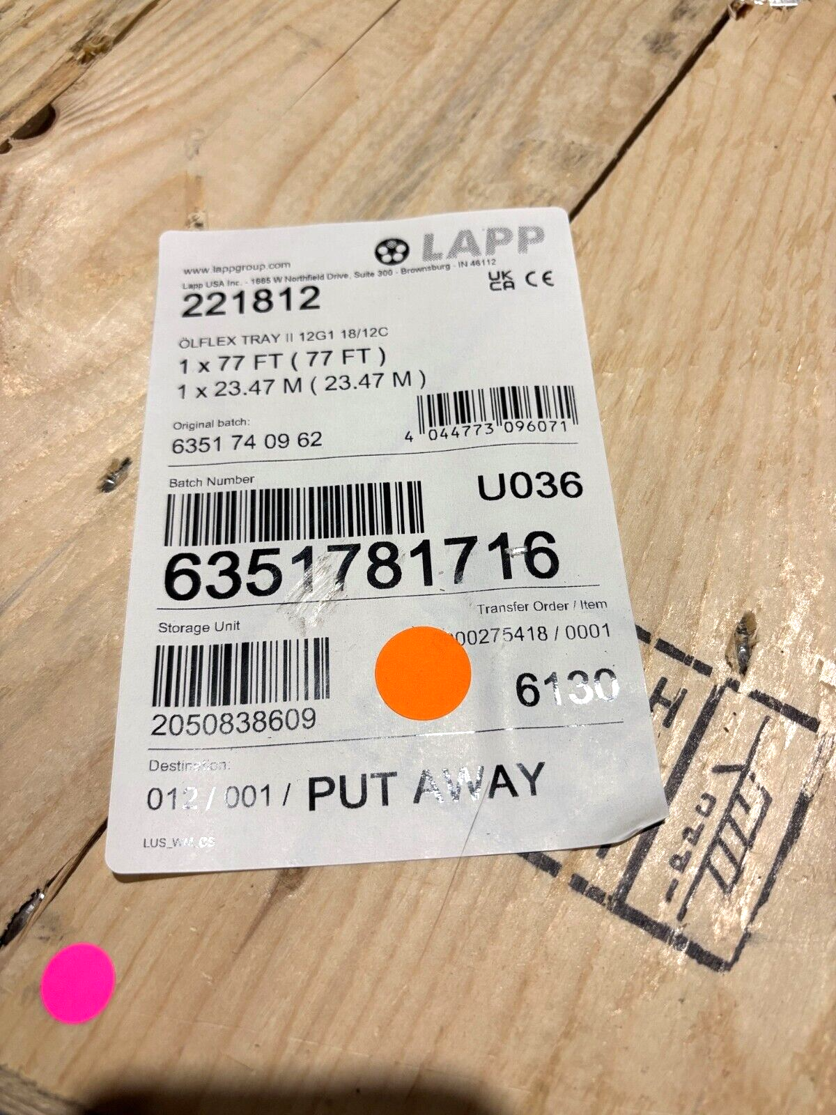 LAPP 221812 Cable OLFLEX TRAY II 12G1 18/12C 105-FT 12C 18 AWG Black - Maverick Industrial Sales