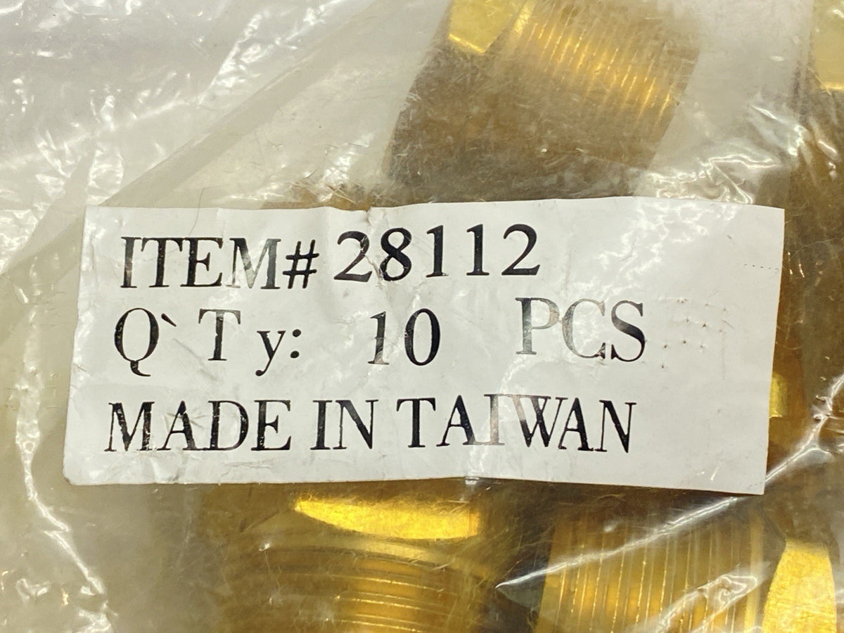 28112 | Midland Industries Hex Bushing 1" Male NPTF x 1/4" Female NPTF LOT OF 10 - New - Maverick Industrial Sales