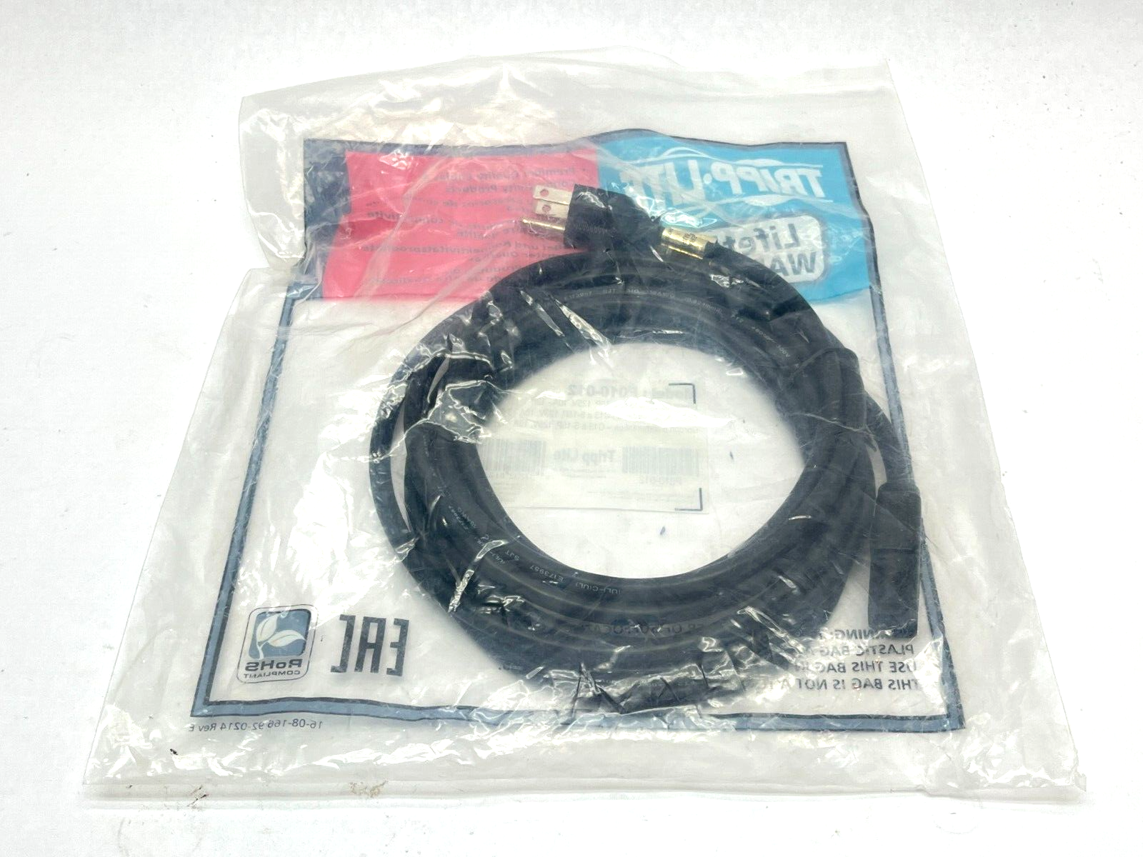 Tripp Lite P010-012 Power Cord Cable C13 to 5-15P 10A 125V 12ft Length - Maverick Industrial Sales