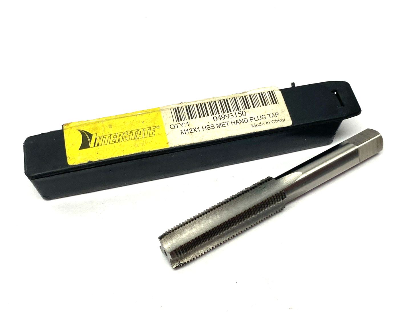 Interstate 04993150 Straight Flute Tap: M12x1 Metric Fine, 4 Flute, Plug Chamfer - Maverick Industrial Sales