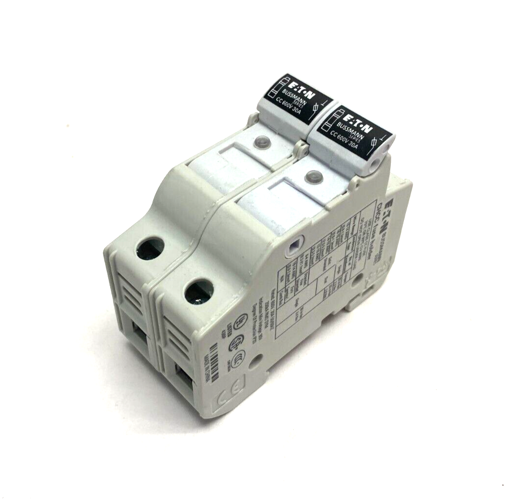 Eaton Bussmann CHCC2DU Finger Safe Fuse Holder 2-Pole IP20 600V 30A - Maverick Industrial Sales
