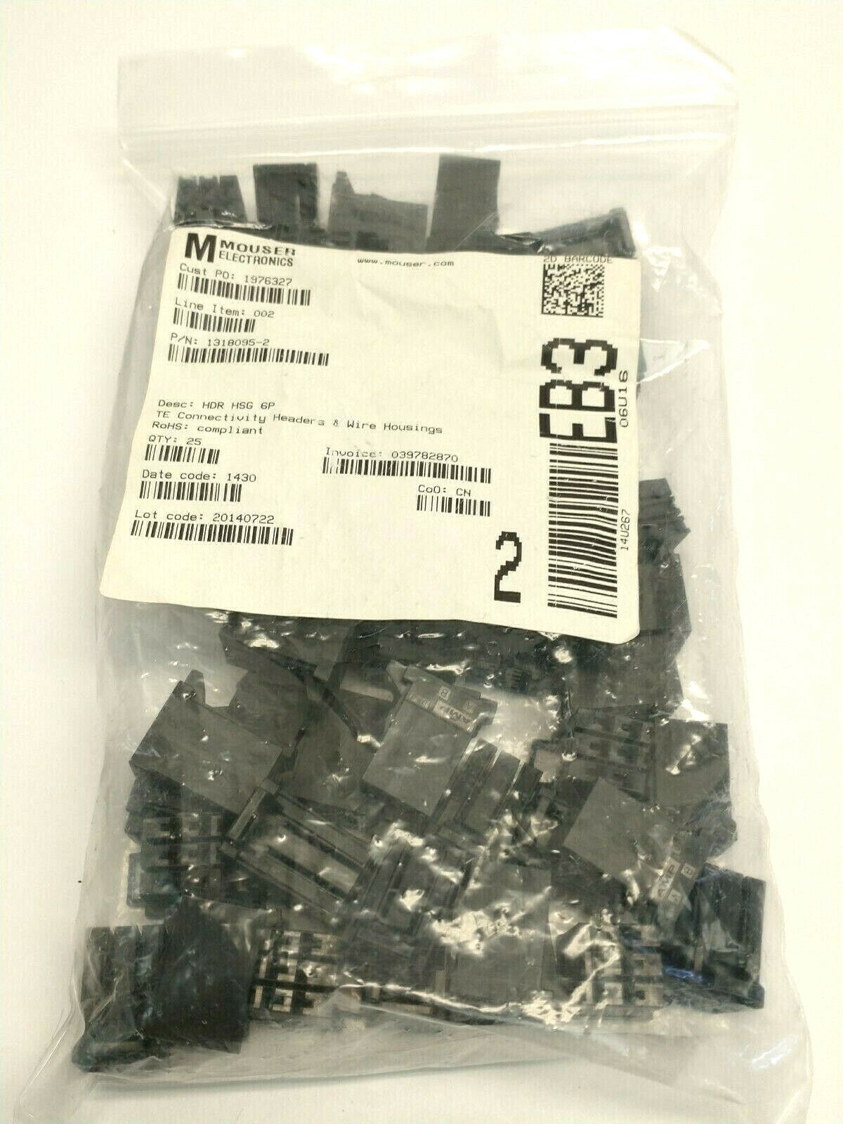 TE Connectivity 1318095-2 Dynamic 3000 Series Housing/Receptacle LOT OF 25 - New - Maverick Industrial Sales