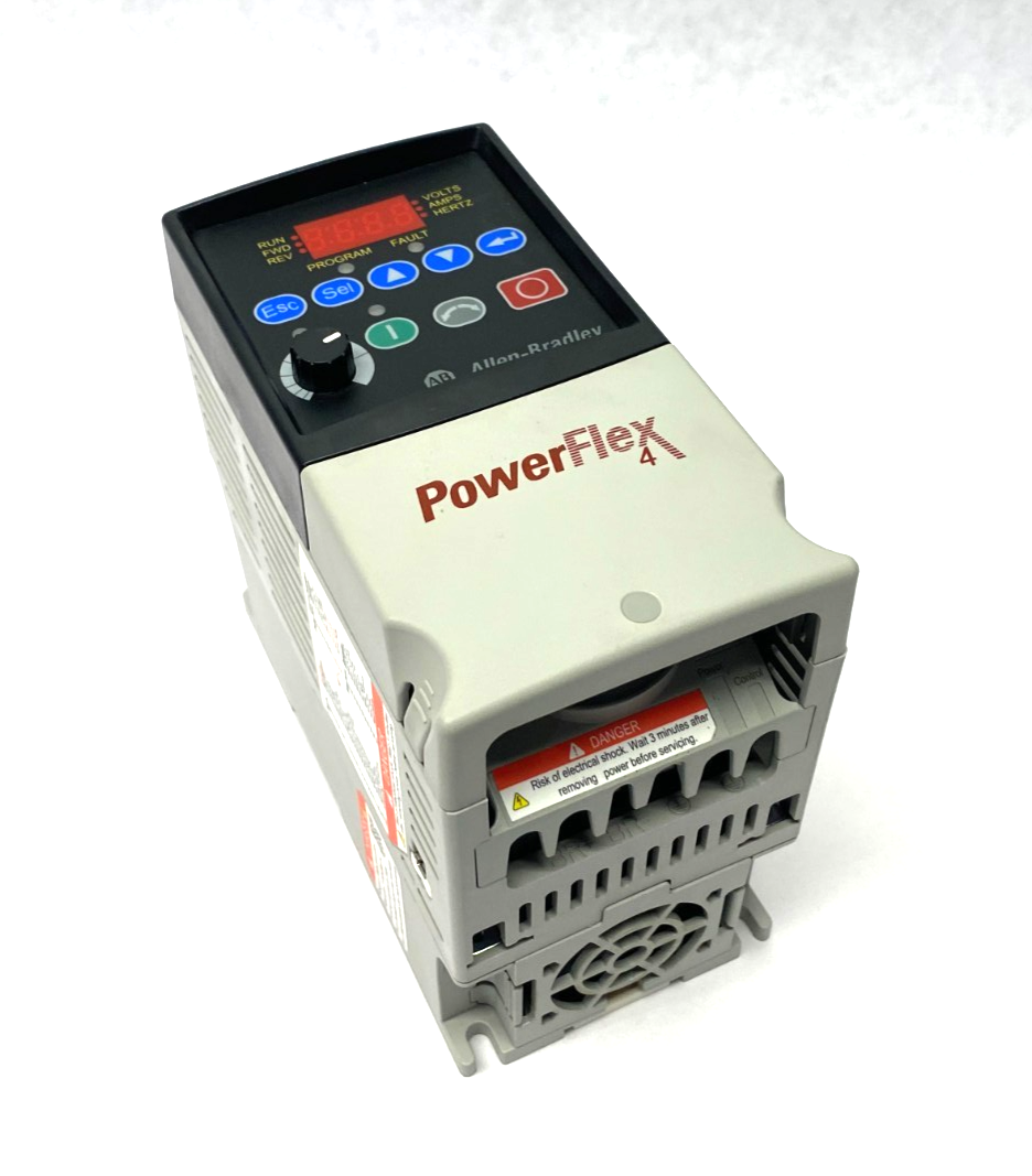 22A-D1P4N104 | Allen Bradley Ser. A PowerFlex 4 AC Drive, 0.5HP, 380-480V, 0.4kW - Used - Maverick Industrial Sales