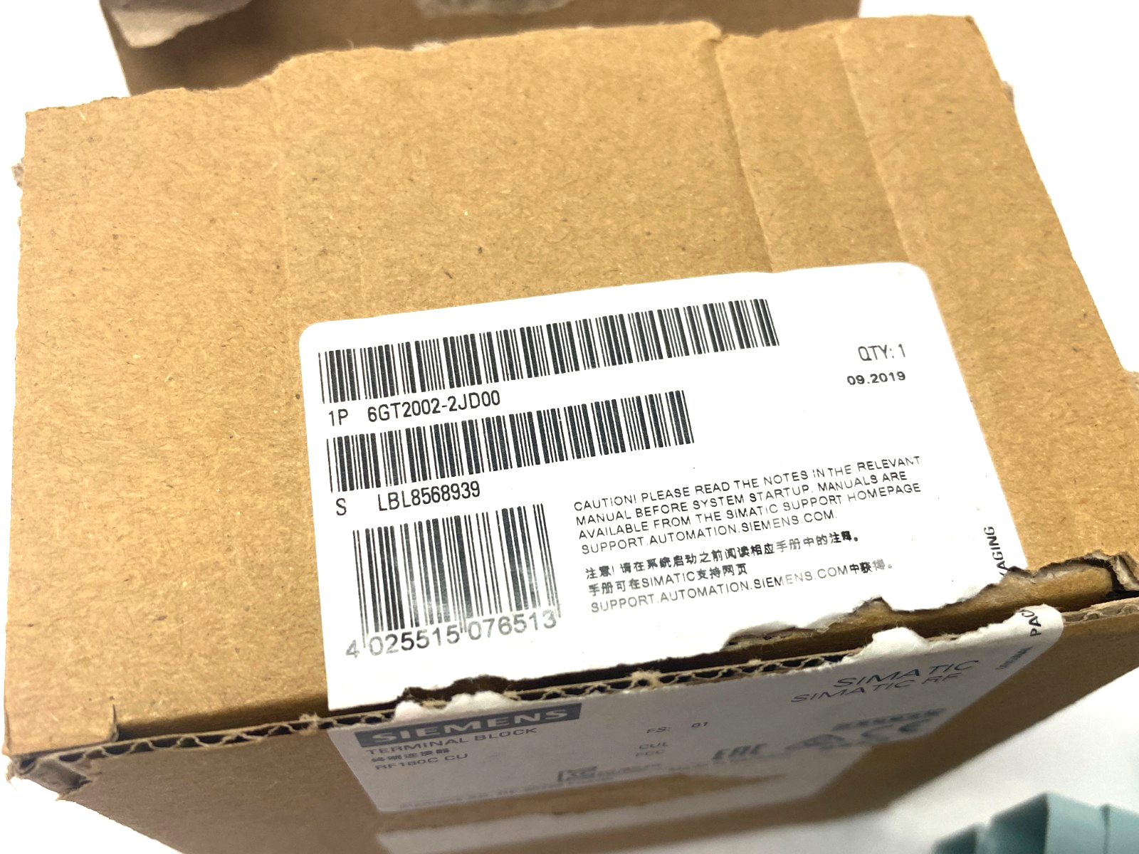 Siemens 6GT2002-2JD00 SIMATIC RF Ethernet Connection Terminal RF180C CU - Maverick Industrial Sales