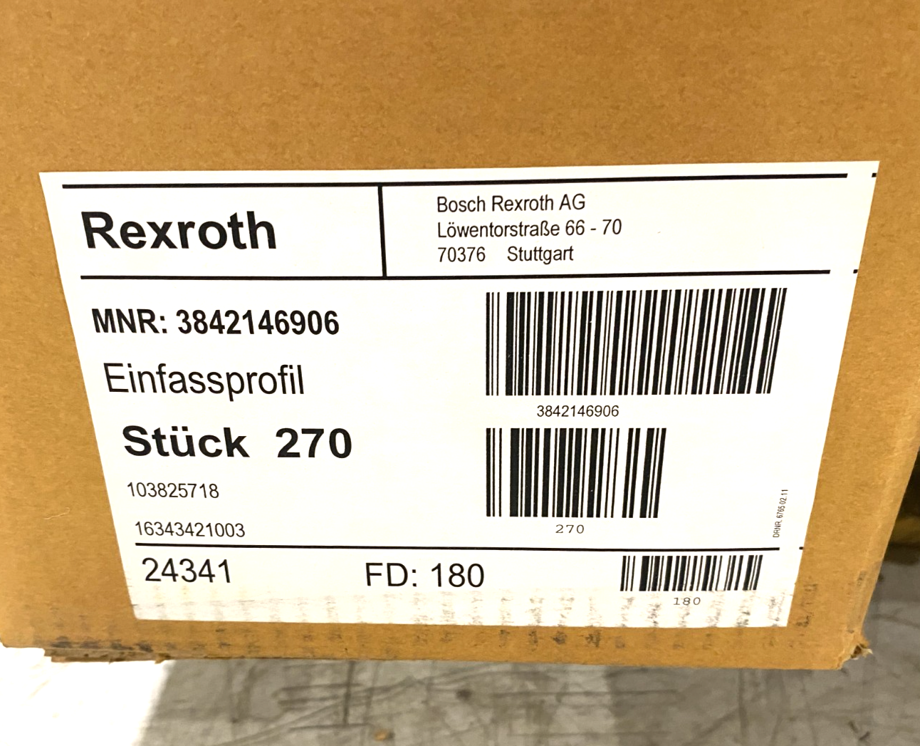Rexroth 3842146906 & 3842555270 Slot Profile L=2000 Gray, Black LOT OF 1200 - Maverick Industrial Sales