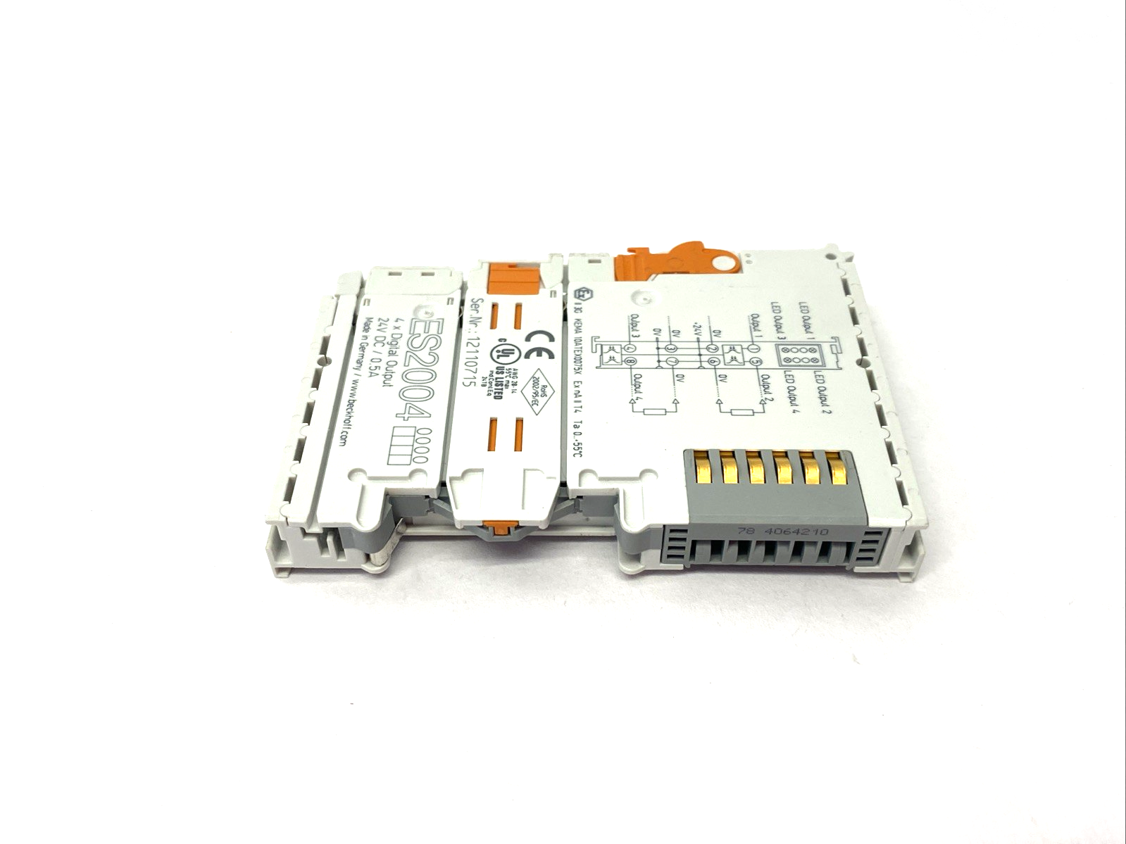 Beckhoff ES2004 EtherCAT Terminal, 4-channel Digital Output, 24 V DC, 0.5 A - Maverick Industrial Sales