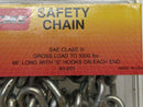 Acme 40-201 Class III Safety Chain 5000 lbs Capacity 66" Long w/ "S" Hooks - Maverick Industrial Sales