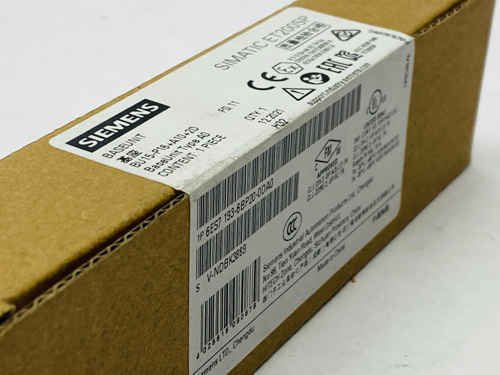 Siemens 6ES7 193-6BP20-0DA0 SIMATIC ET 200SP Base Unit BU15-P16+A10+2D - Maverick Industrial Sales