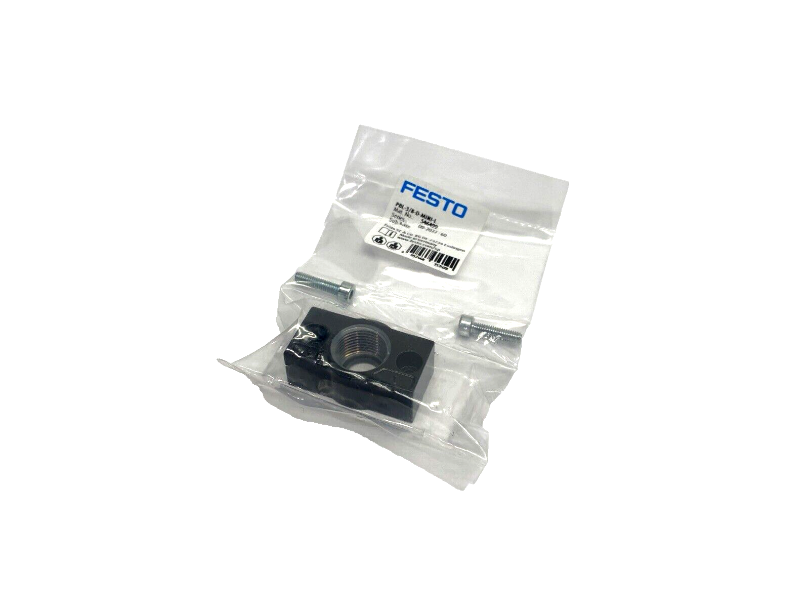 Festo PBL-3/8-D-MINI-L Sub-Base, Series D Service Units G3/8" 546499 NO O-RING - Maverick Industrial Sales