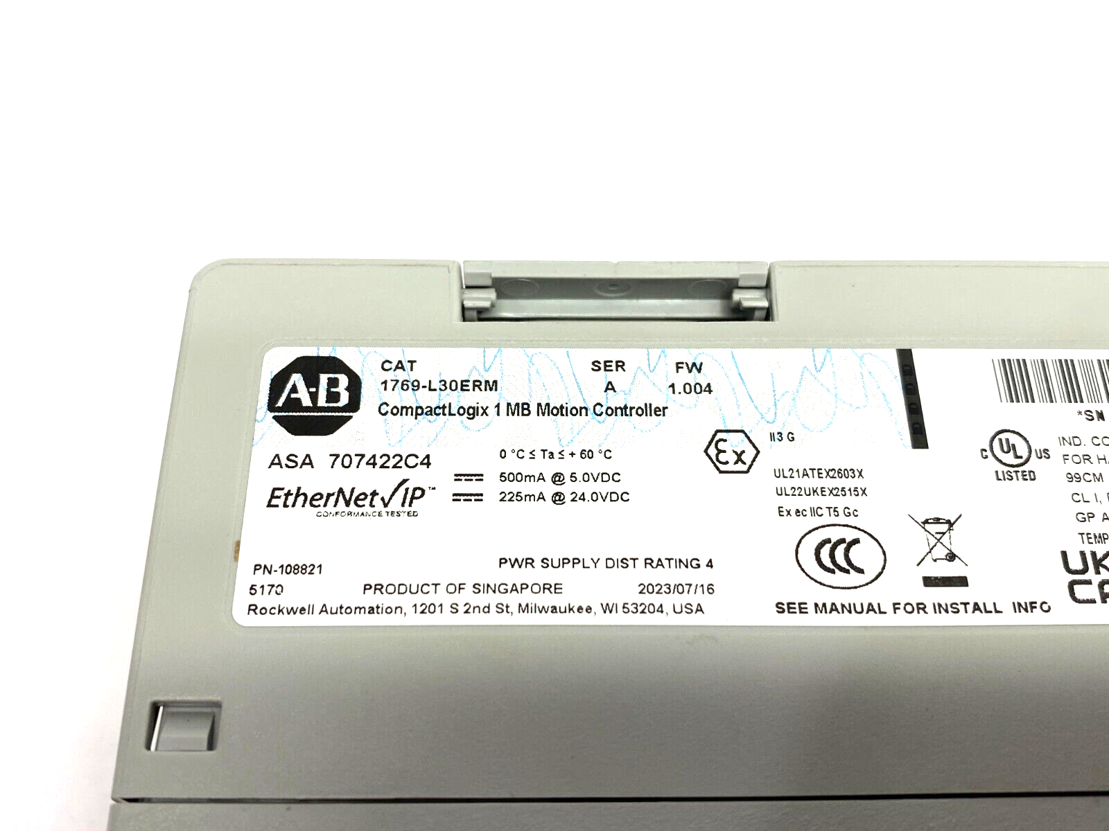 Allen Bradley 1769-L30ERM Ser. A CompactLogix 1MB Motion Controller - Maverick Industrial Sales