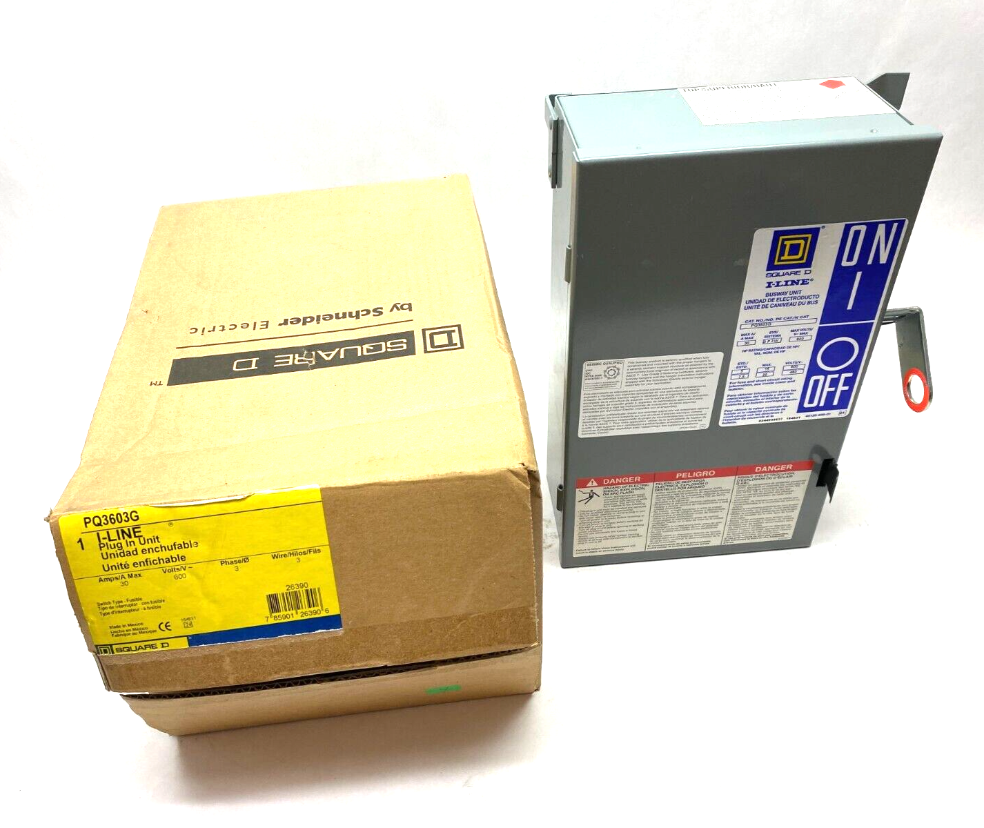 Square D PQ3603G I-LINE Fusible Busway Plug-In Unit 3-Phase 30A 600V - Maverick Industrial Sales