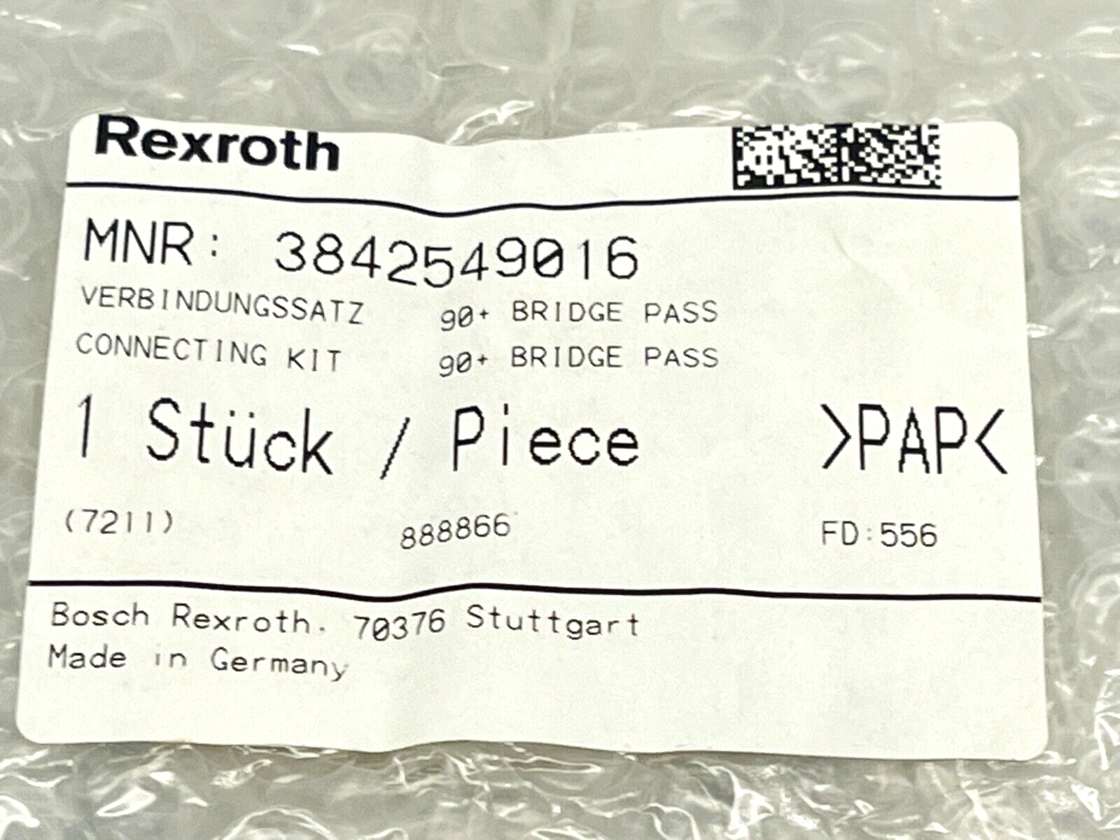 Rexroth 3842549016 Connecting Kit 90+ Bridge Pass VFplus 90 - Maverick Industrial Sales