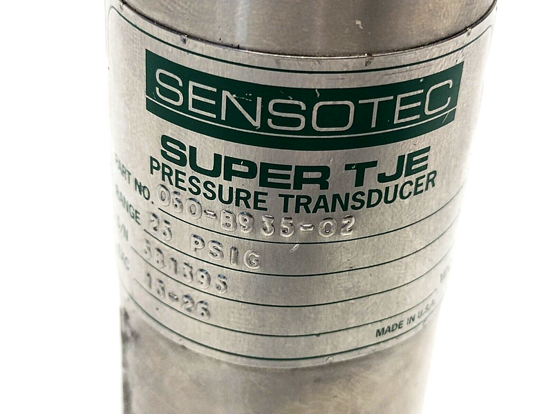 Sensotec Honeywell 060-B935-02 Super TJE Pressure Transducer 25PSIG 15-26VDC - Maverick Industrial Sales