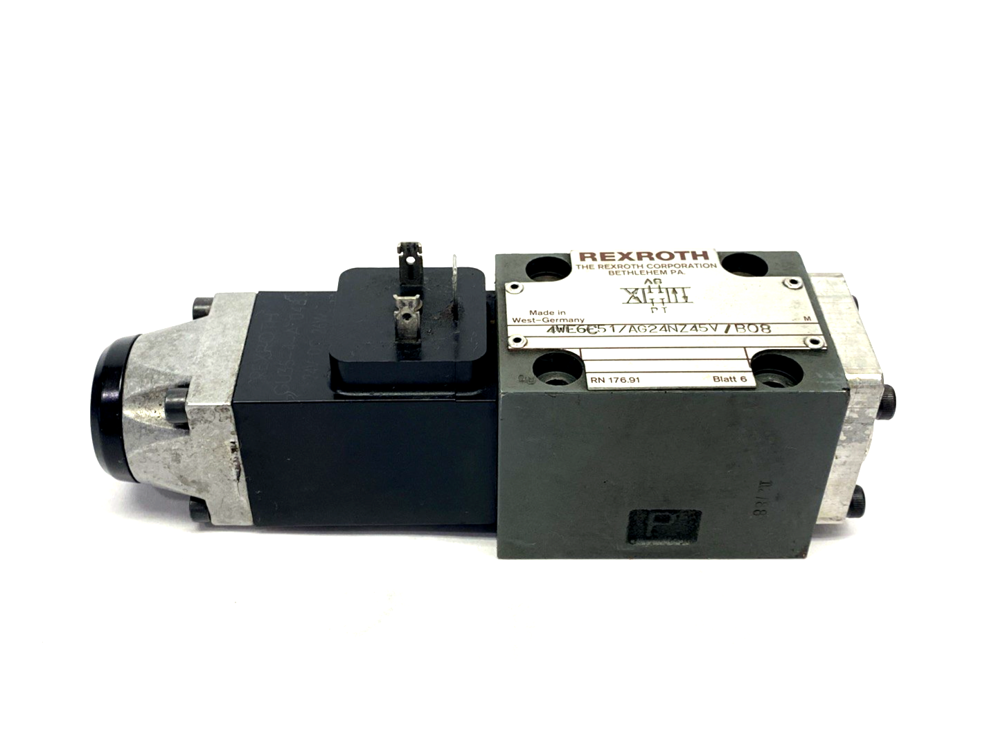 Bosch Rexroth 4WE6C51/AG24NZ45V/B08 Solenoid Directional Spool Valve - Maverick Industrial Sales