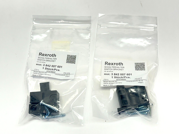 Bosch Rexroth 3842557601 Switch Bracket SH VF/UV LOT OF 2 - Maverick Industrial Sales