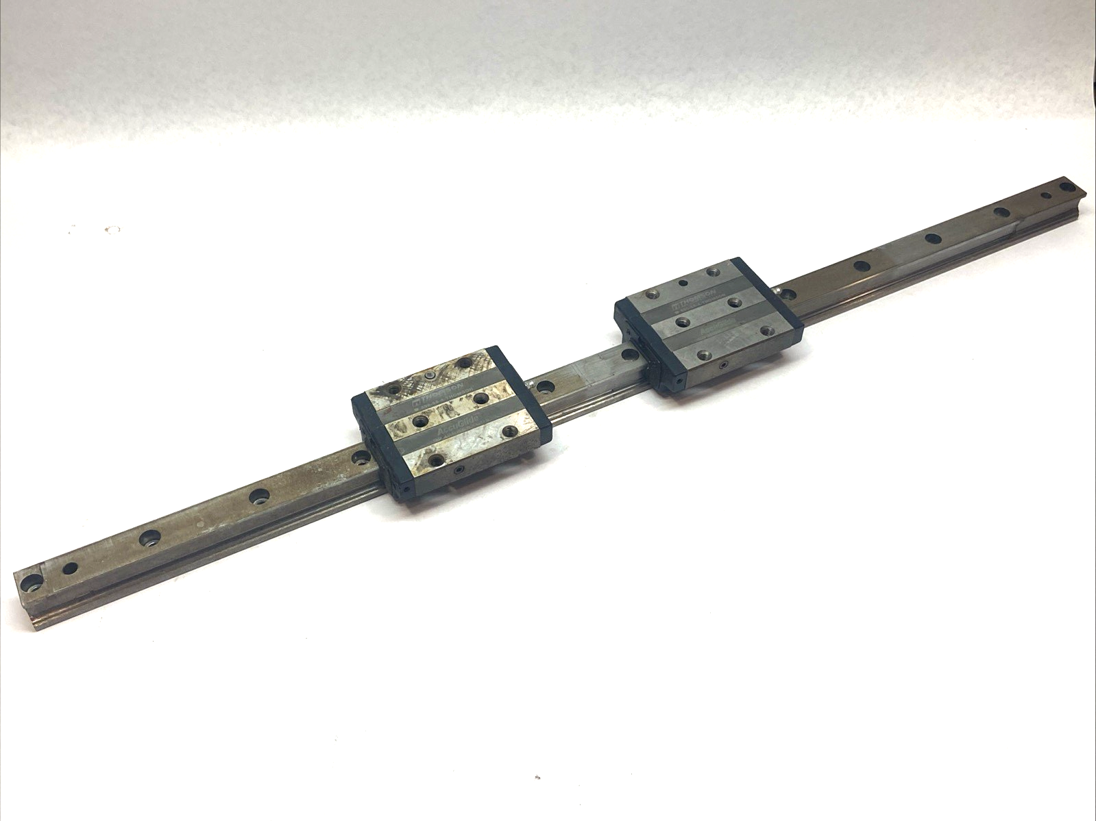 | Thomson AccuGlide CG35BACP-LDS 35mm Linear Guide Blocks w/ RG35PL0980 980mm Rail - Used - Maverick Industrial Sales