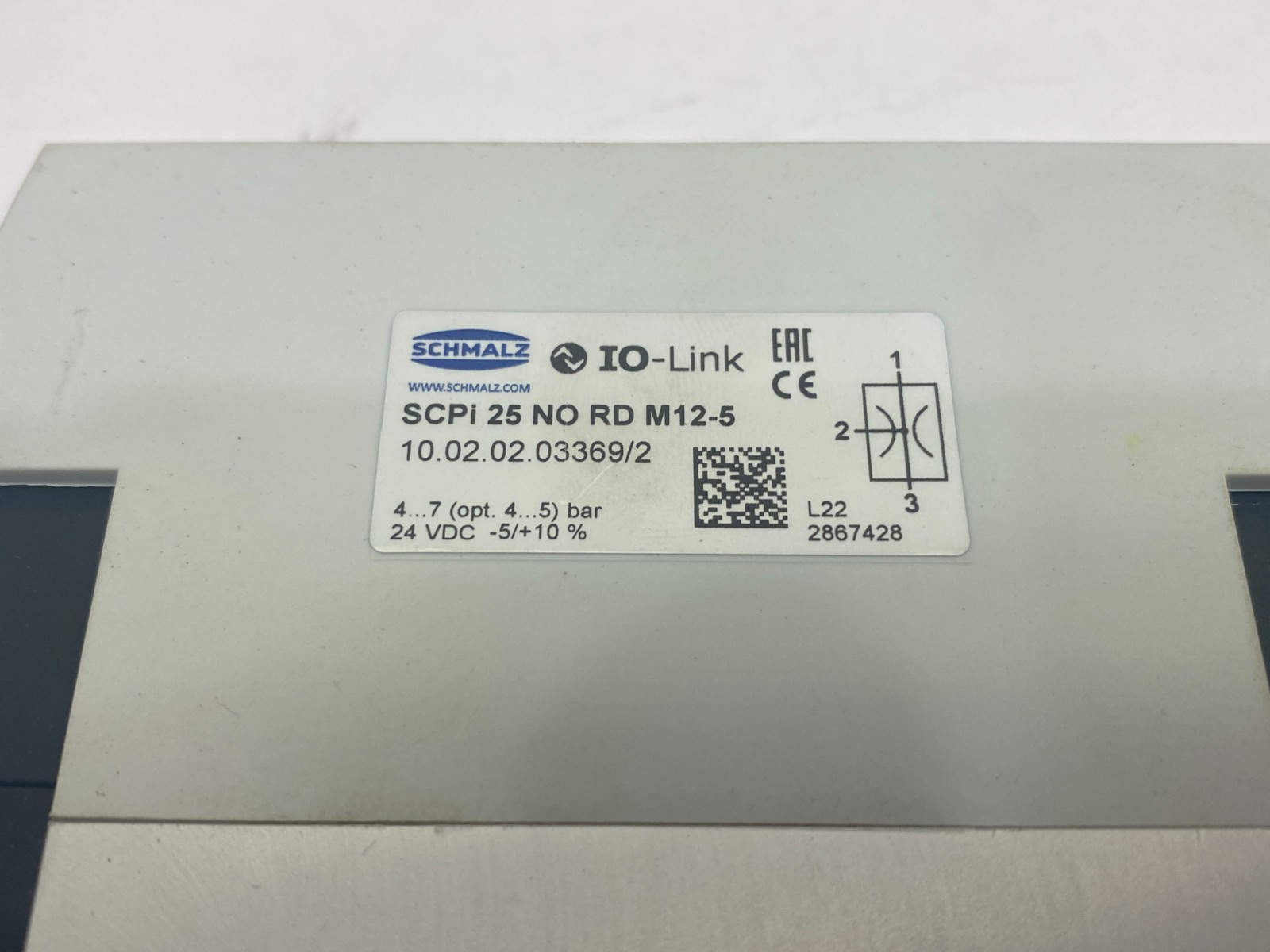 Schmalz SCPi 25 NO RD M12-5 Vacuum Generator 10.02.02.03369/2 MISSING REAR HOUSE - Maverick Industrial Sales