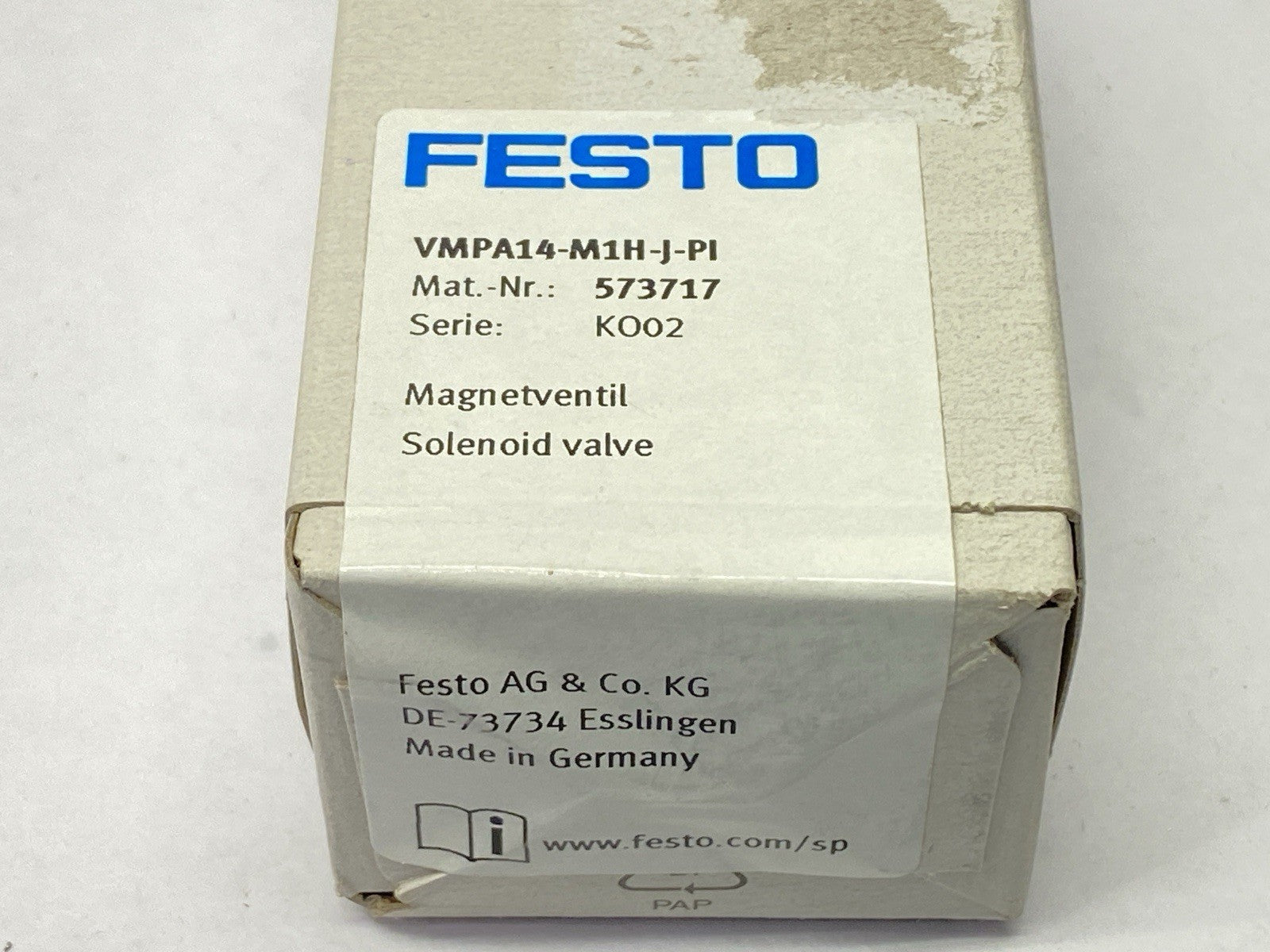 Festo VMPA14-M1H-J-PI Pneumatic Air Solenoid Valve 573717 - Maverick Industrial Sales