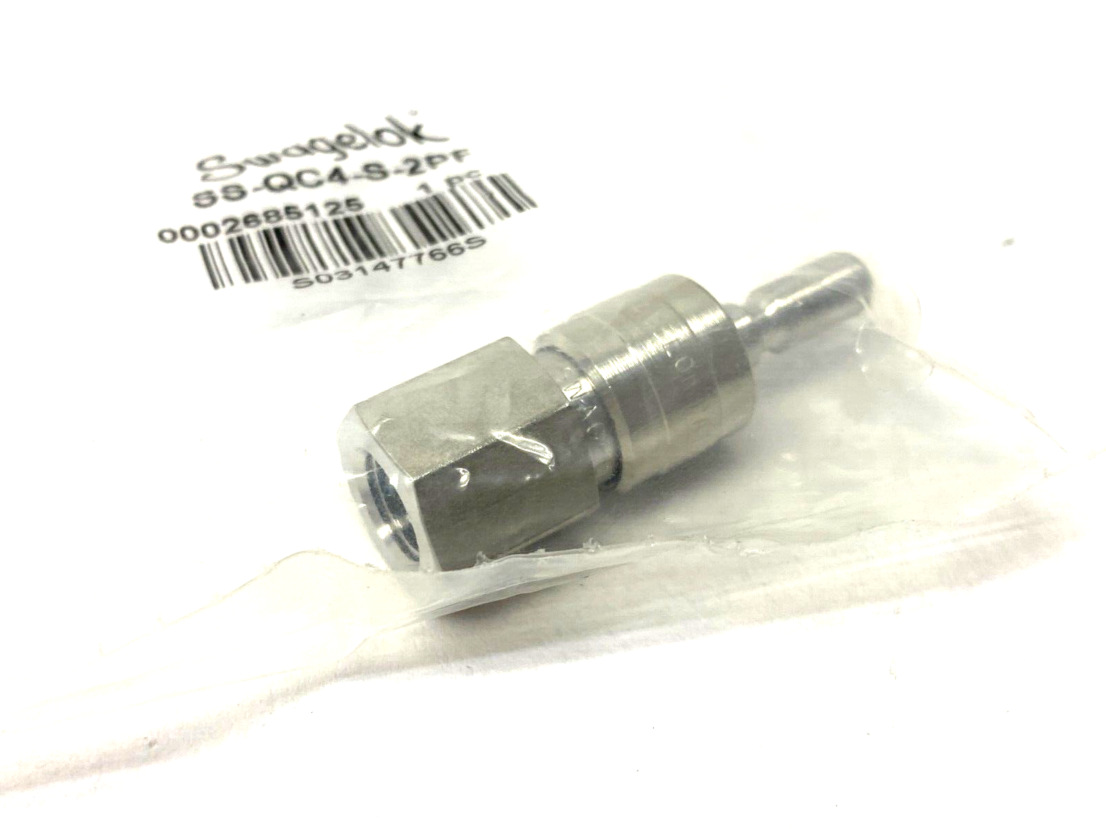 Swagelok SS-QC4-S-2PF Stainless Steel Instrument Quick-Connect Stem, 1/8" FNPT - Maverick Industrial Sales