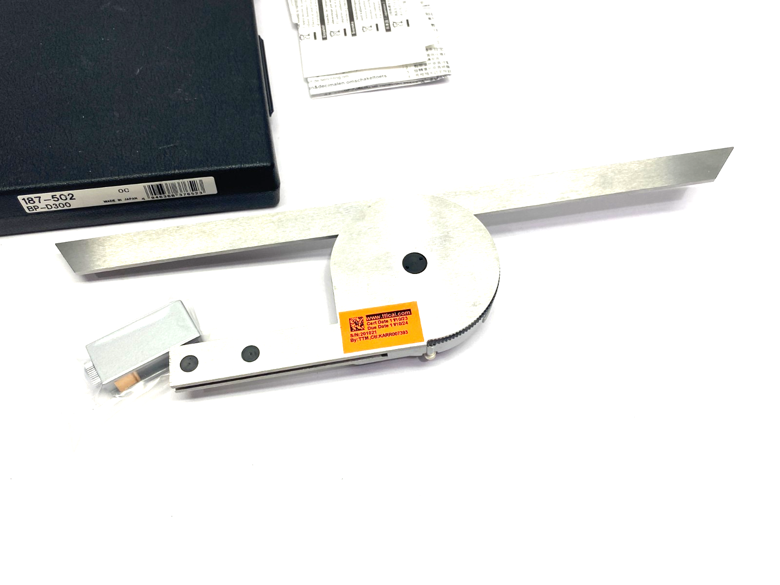 Mitutoyo 187-502 Digimatic Digital Universal Bevel Protractor 300mm BP-D300 - Maverick Industrial Sales