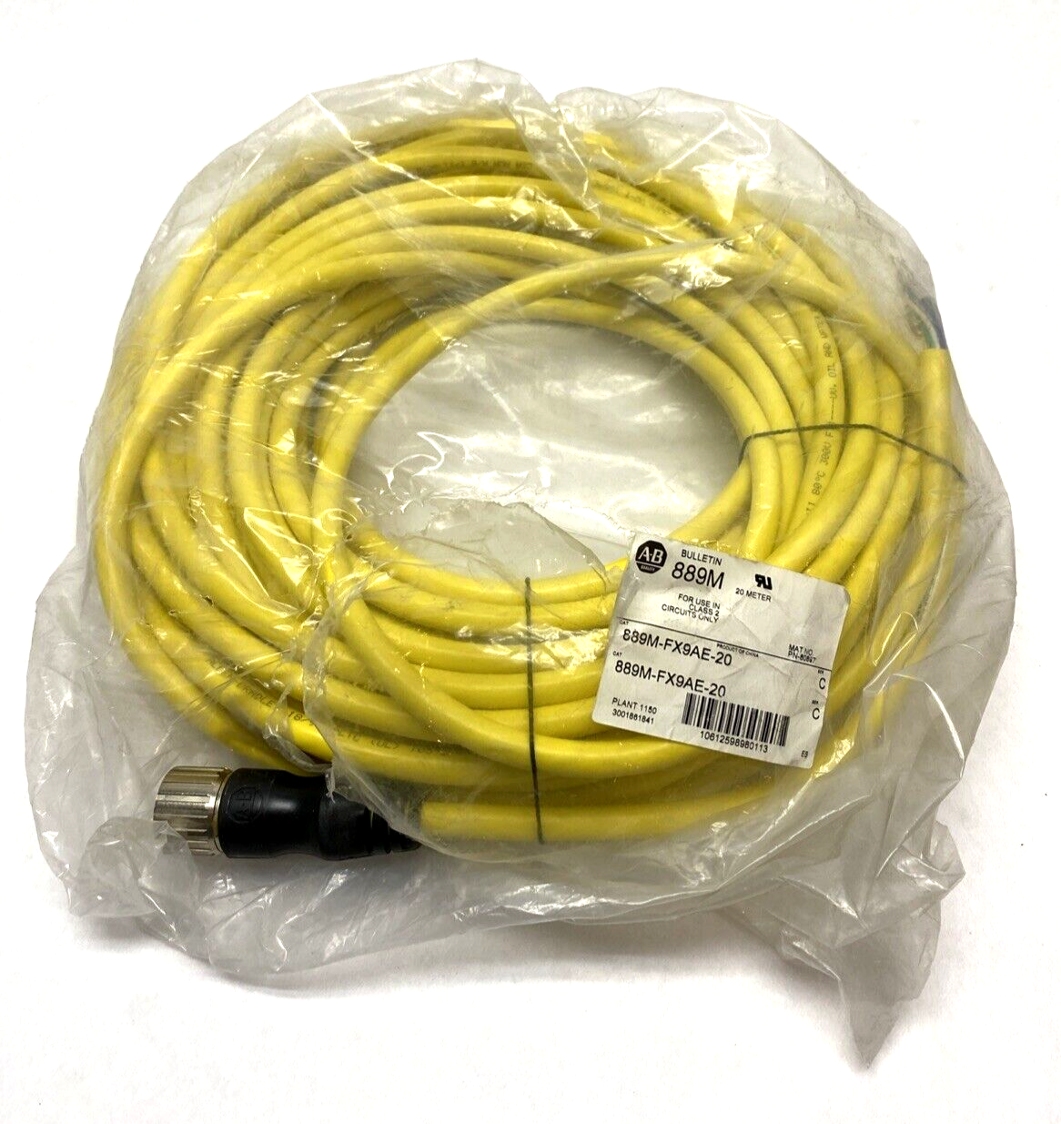 Allen Bradley 889M-FX9AE-20 Ser. C Single Ended Power Cable M23 Female 20m - Maverick Industrial Sales