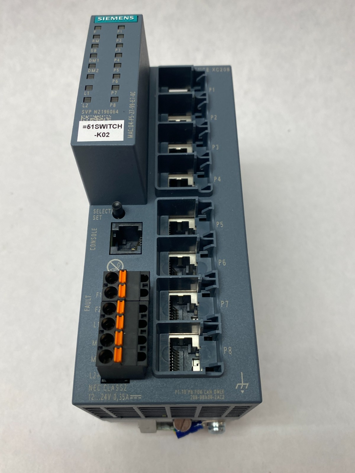 Siemens 6GK5208-0BA00-2AC2 SCALANCE XC208 Manageable Layer IE Ethernet Switch - Maverick Industrial Sales