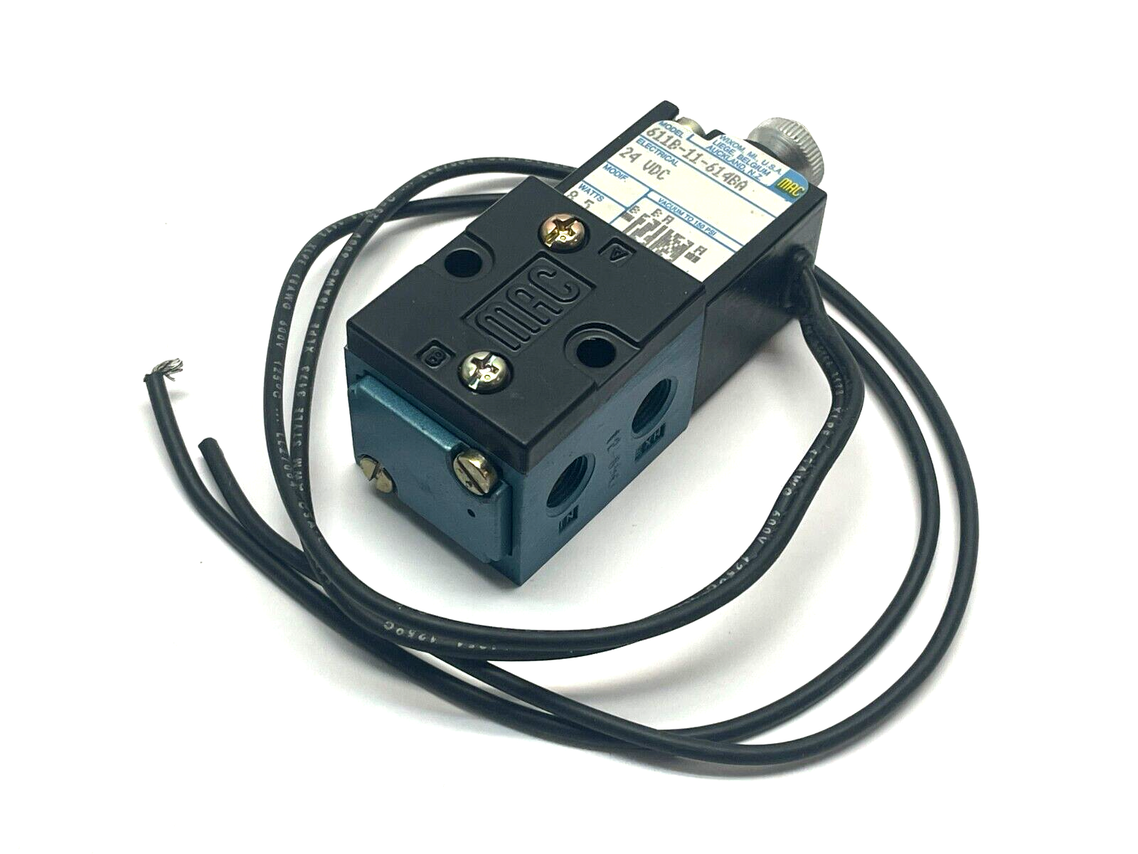 MAC Valves 611B-11-614BA Solenoid Valve 150PSI 8.5W 24VDC - Maverick Industrial Sales